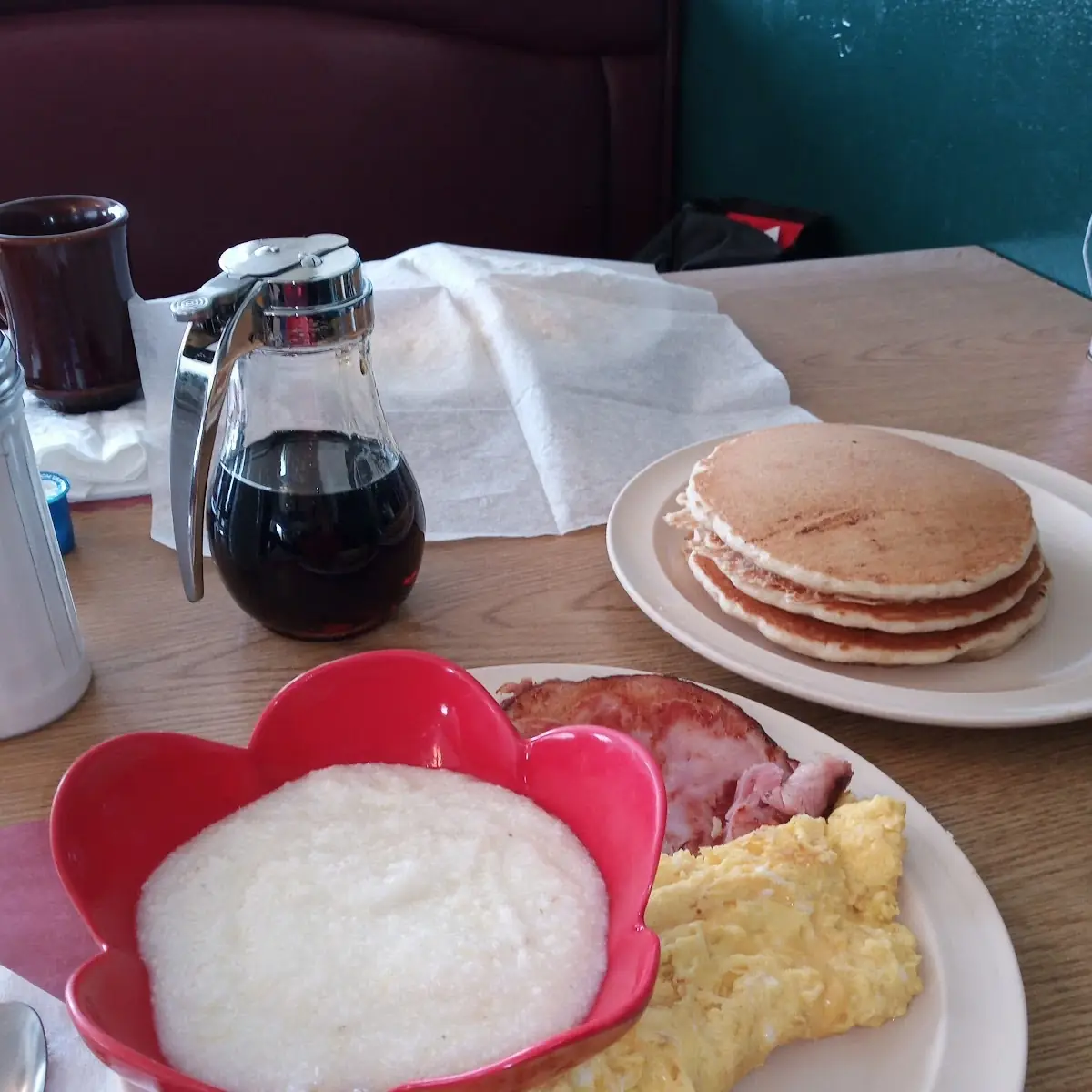 Pancake Ham Egg Deluxe Breakfast