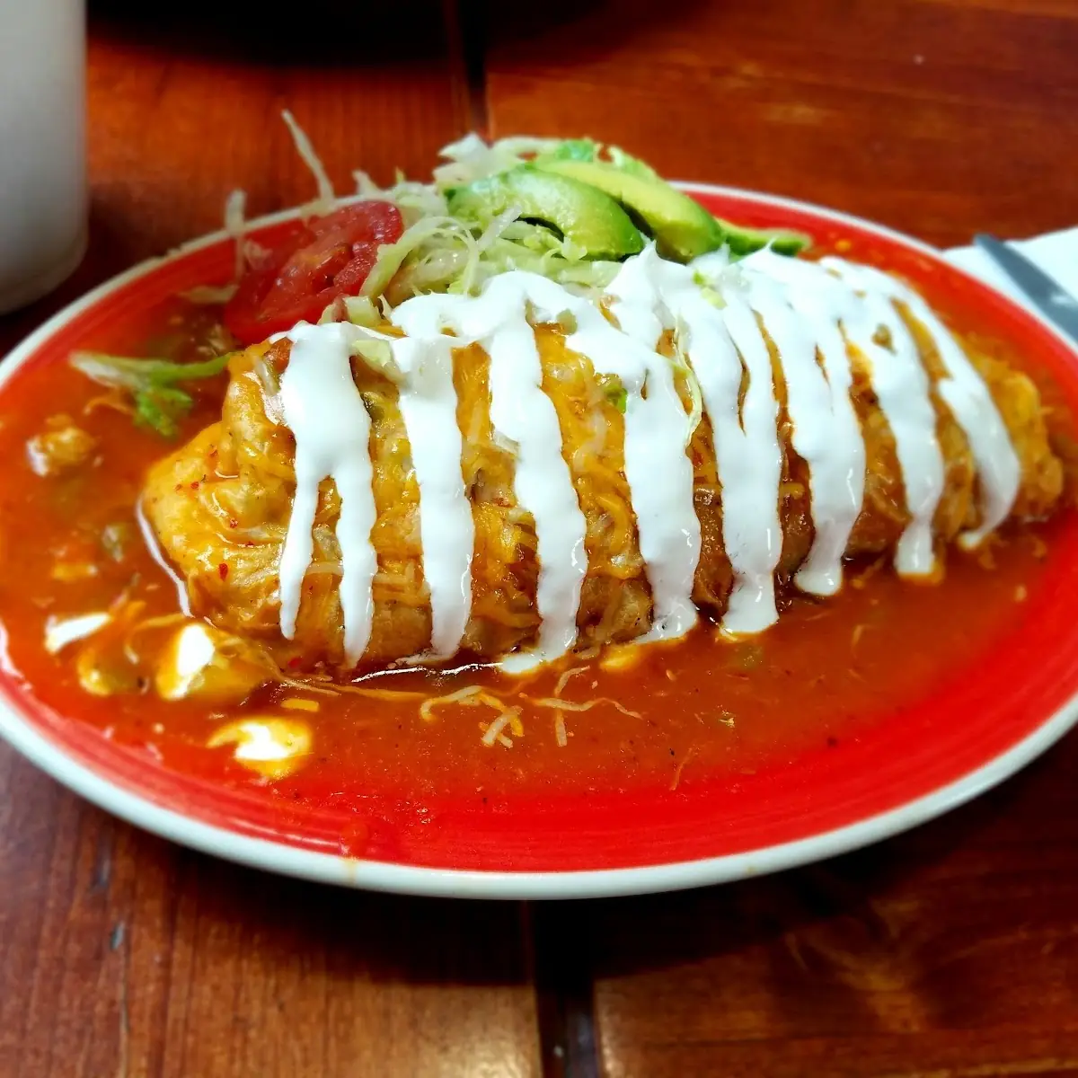 Smothered Bread and Bean Burrito Deluxe
