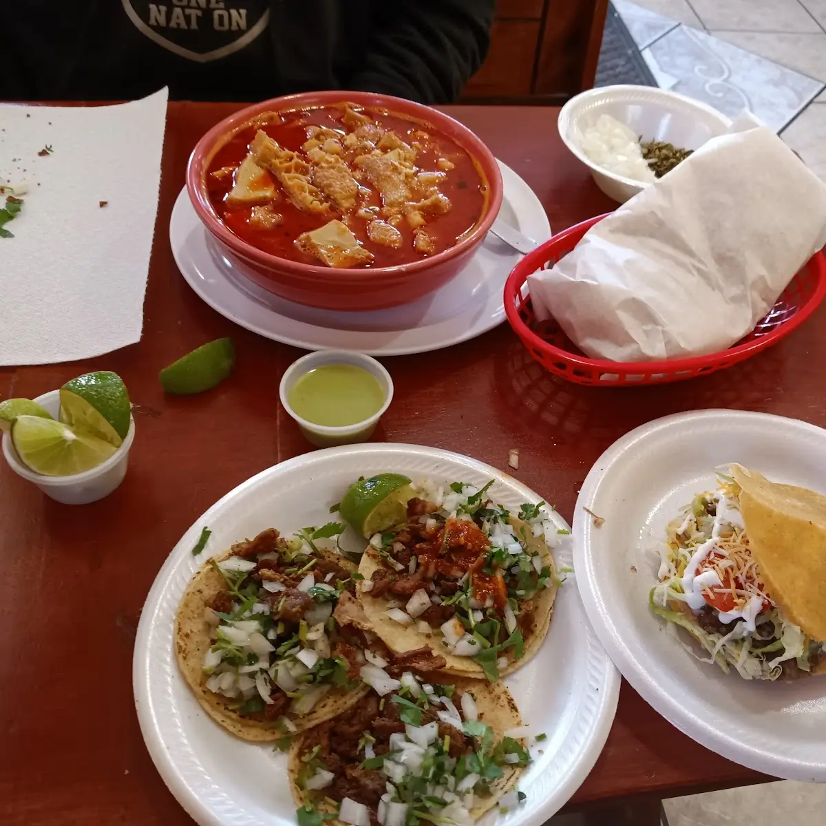 Tacos De Tripa and Menudo Soup