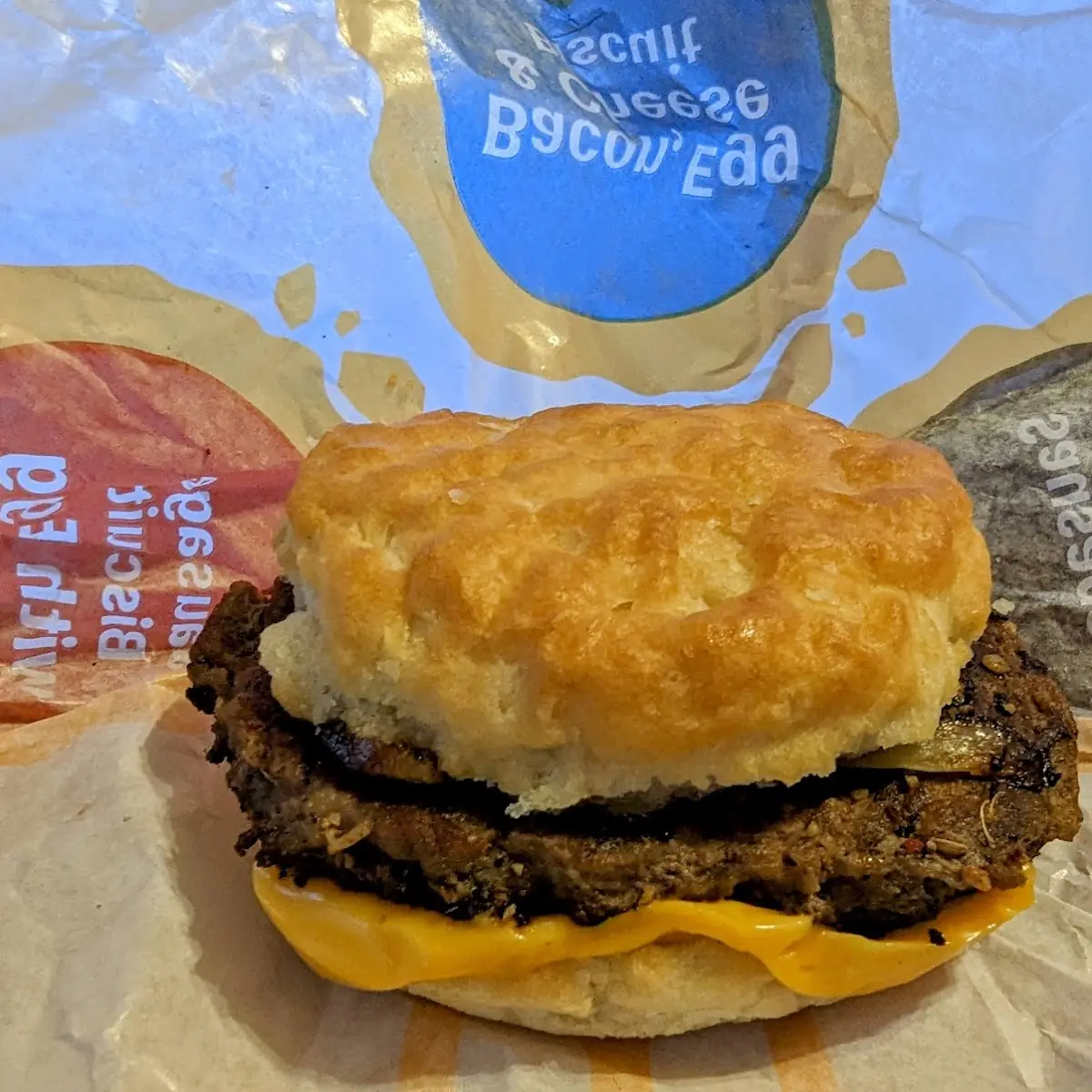 Steak and Cheese Biscuit