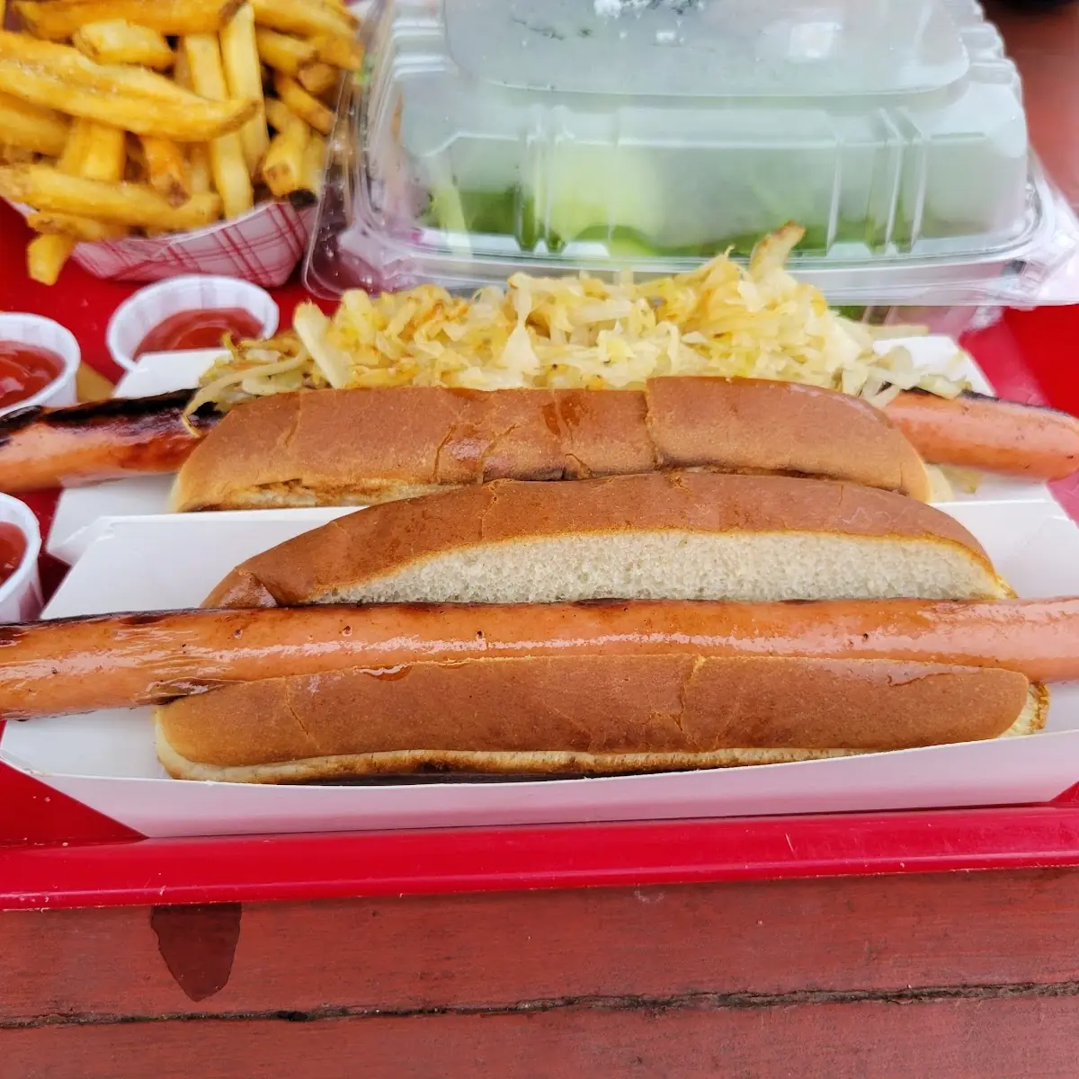 Hot Dog with Sauerkraut & Hot Dog