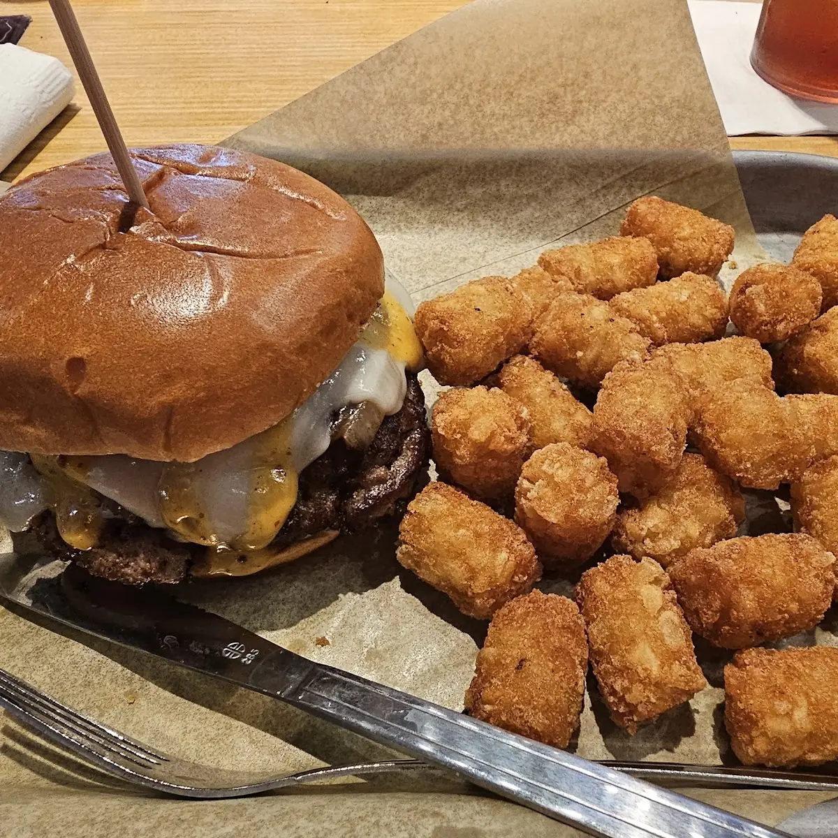 Cheese Curd Bacon Burger