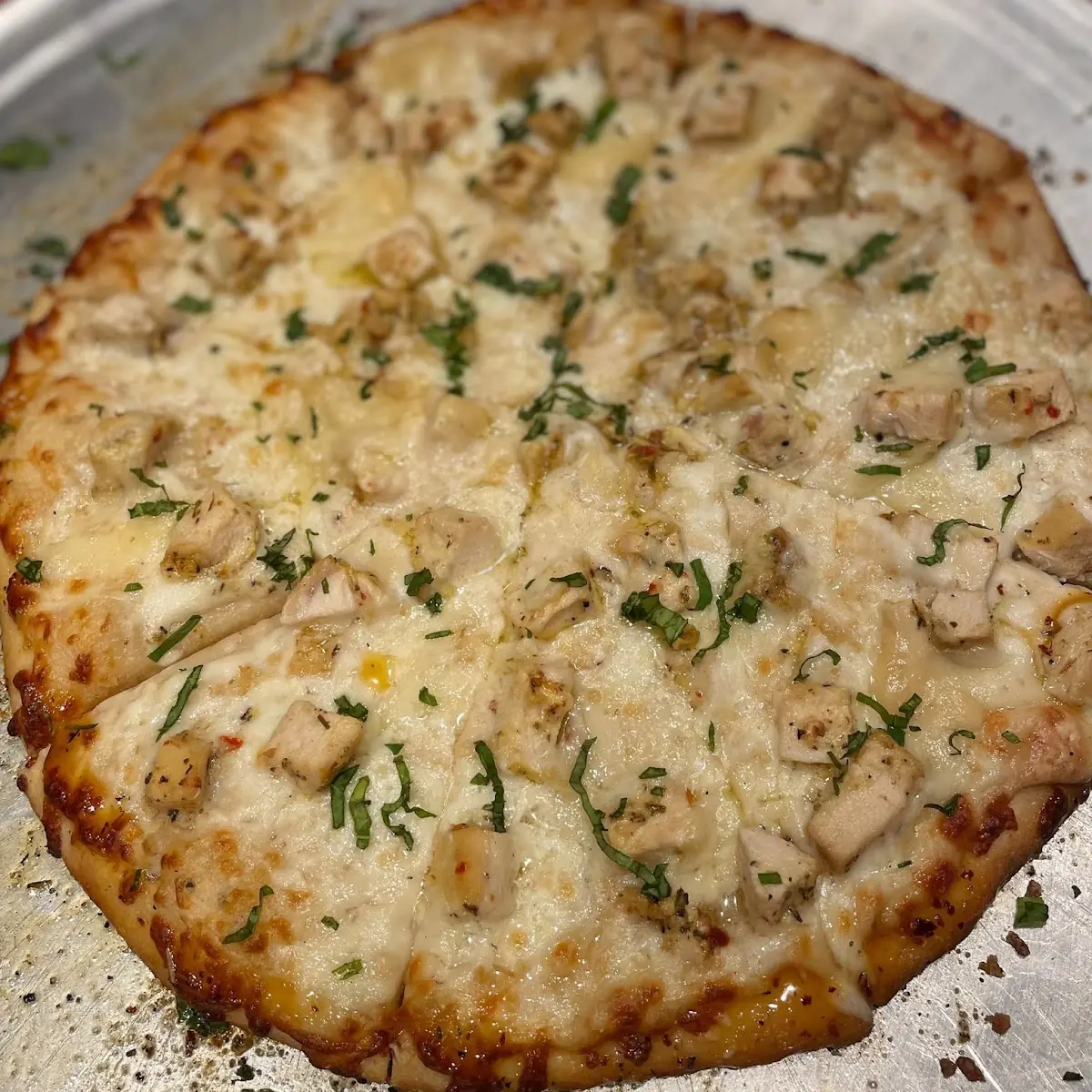 Chicken Alfredo Pizza
