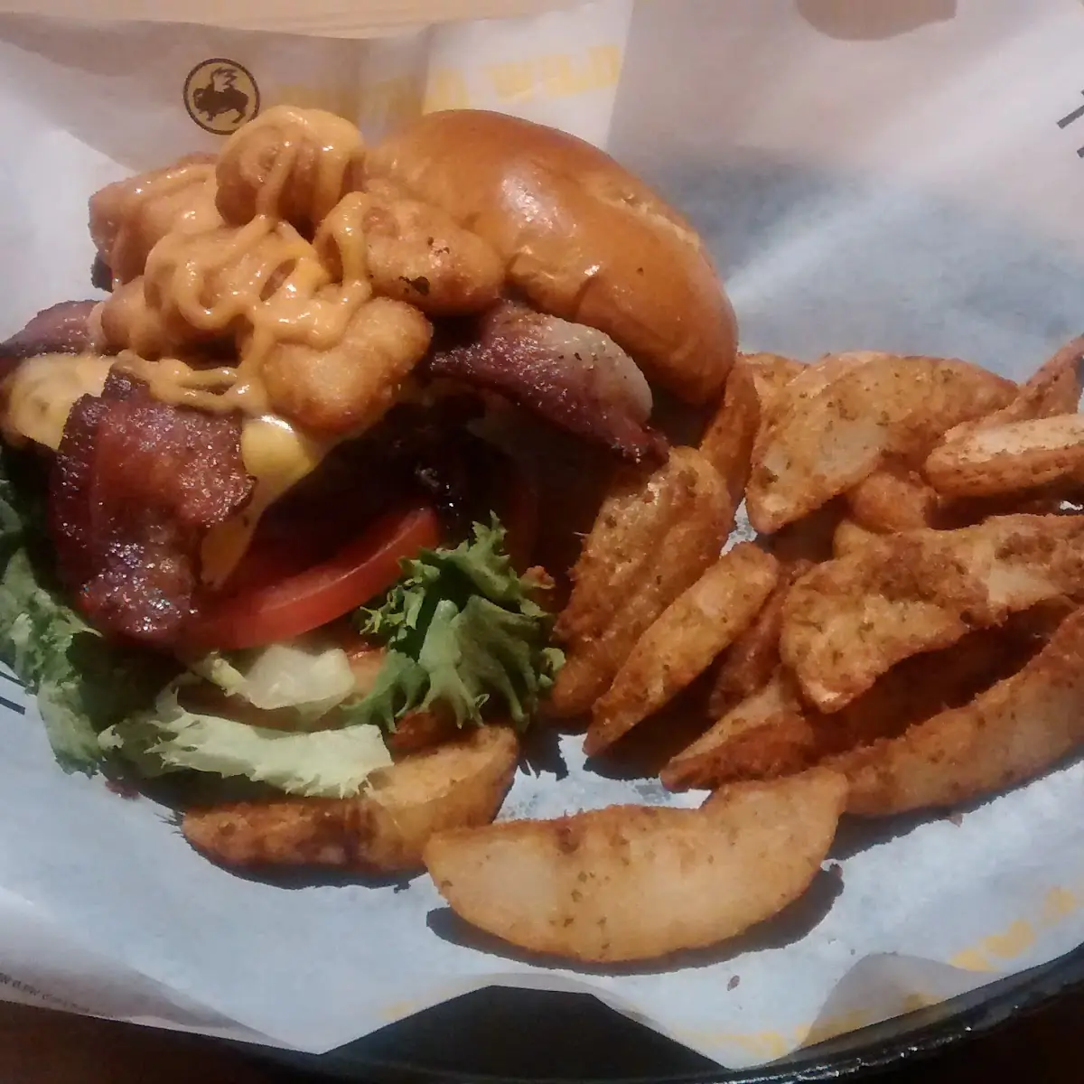 Cheese Curd Bacon Burger