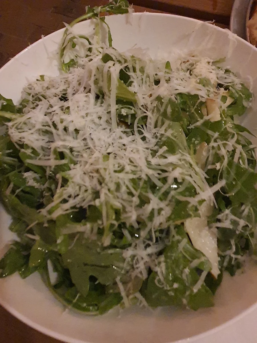 Wild Rocket Bosc Pear Shaved Parmigiana House Dressing, Lenny Pizzeria & Bar