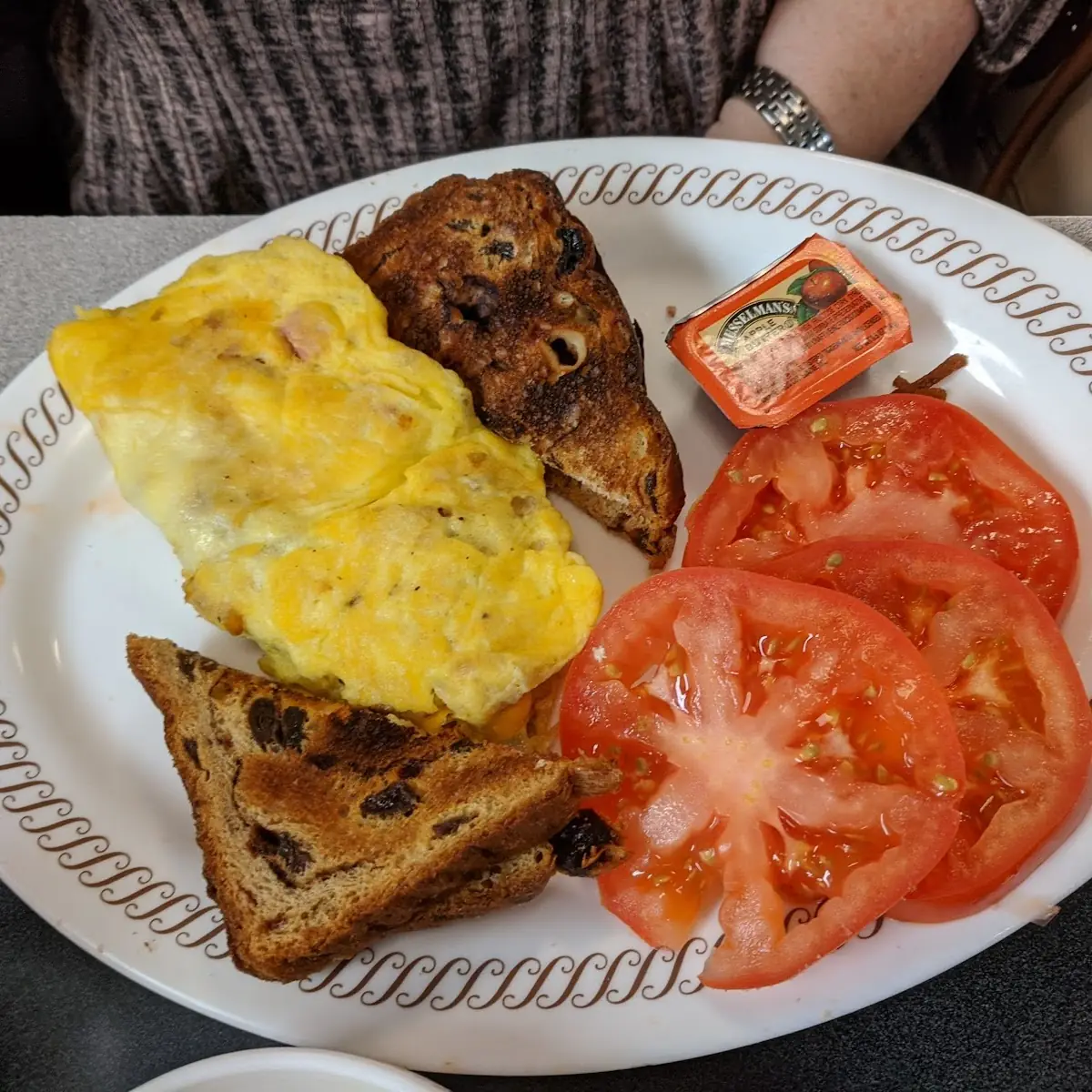 Cheese N' Eggs with Raisin Toast