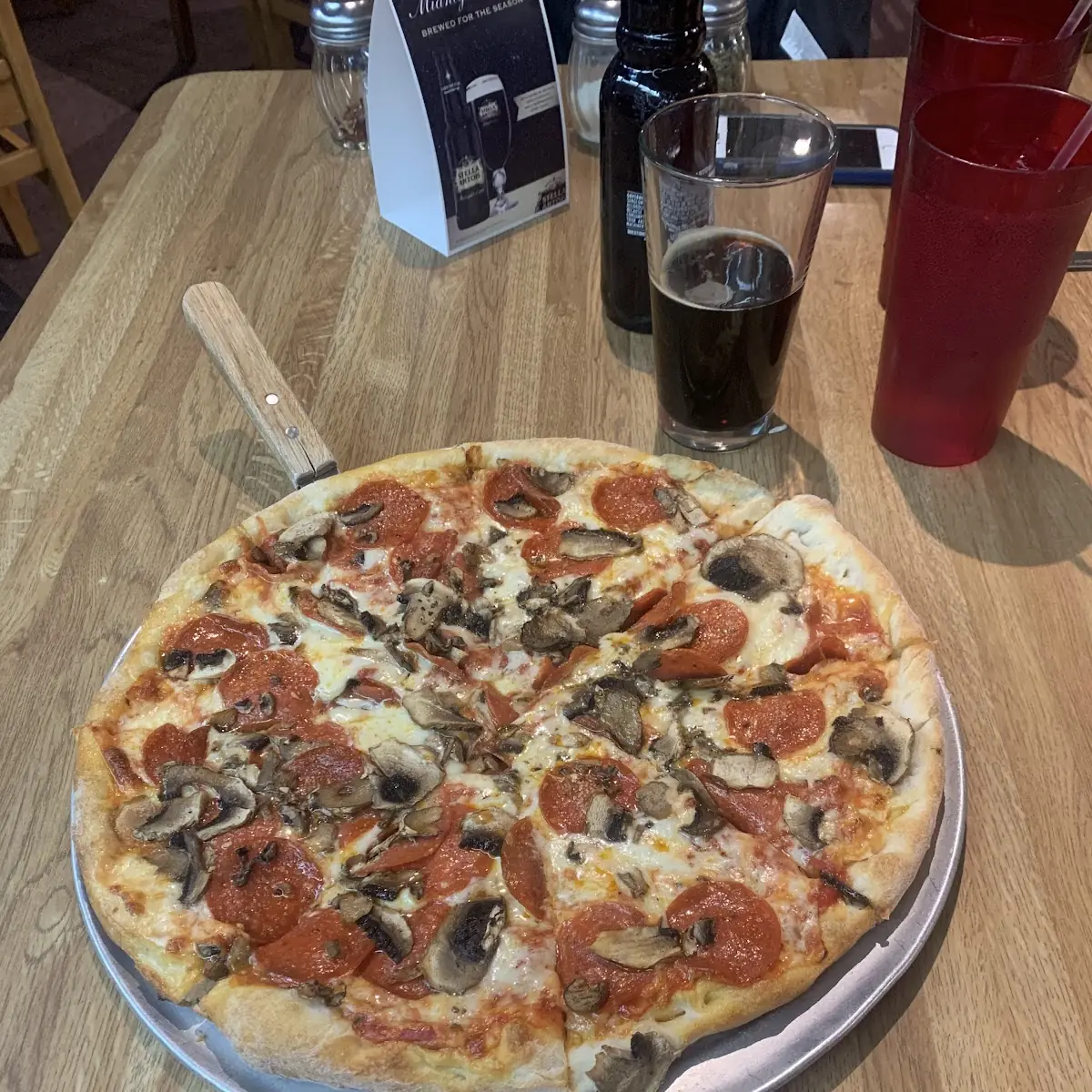 Pepperoni and Mushroom Pizza