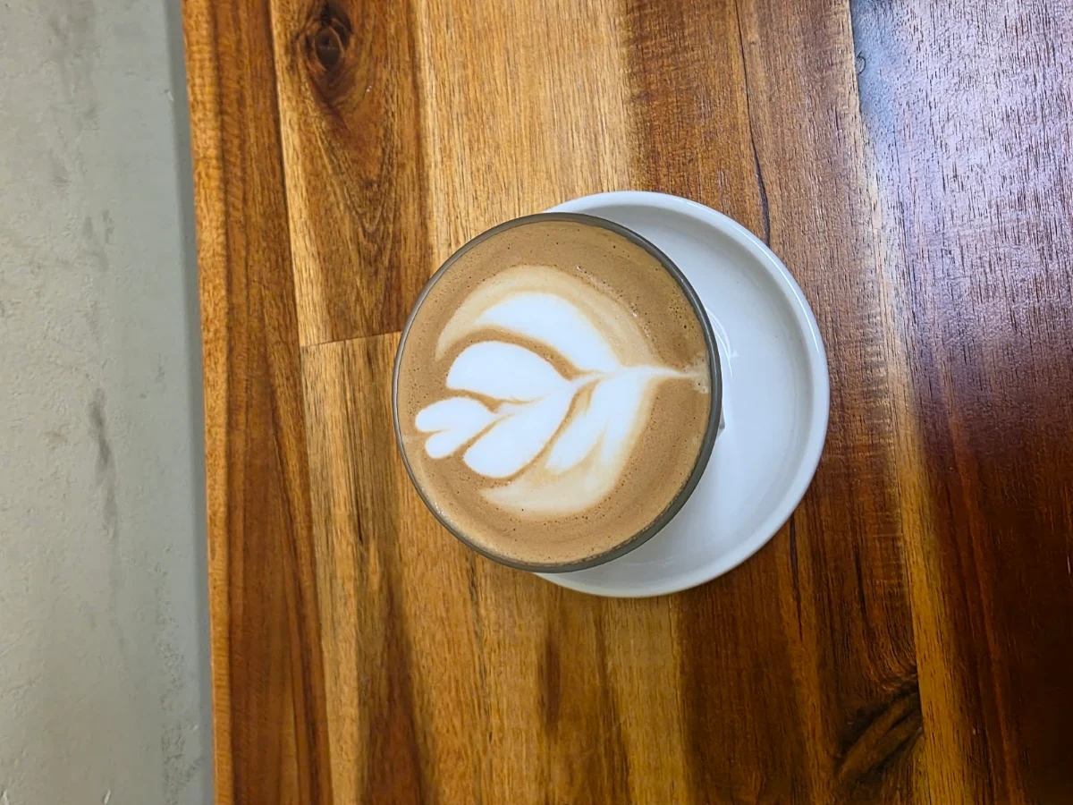 Latte Art in Ceramic Mug