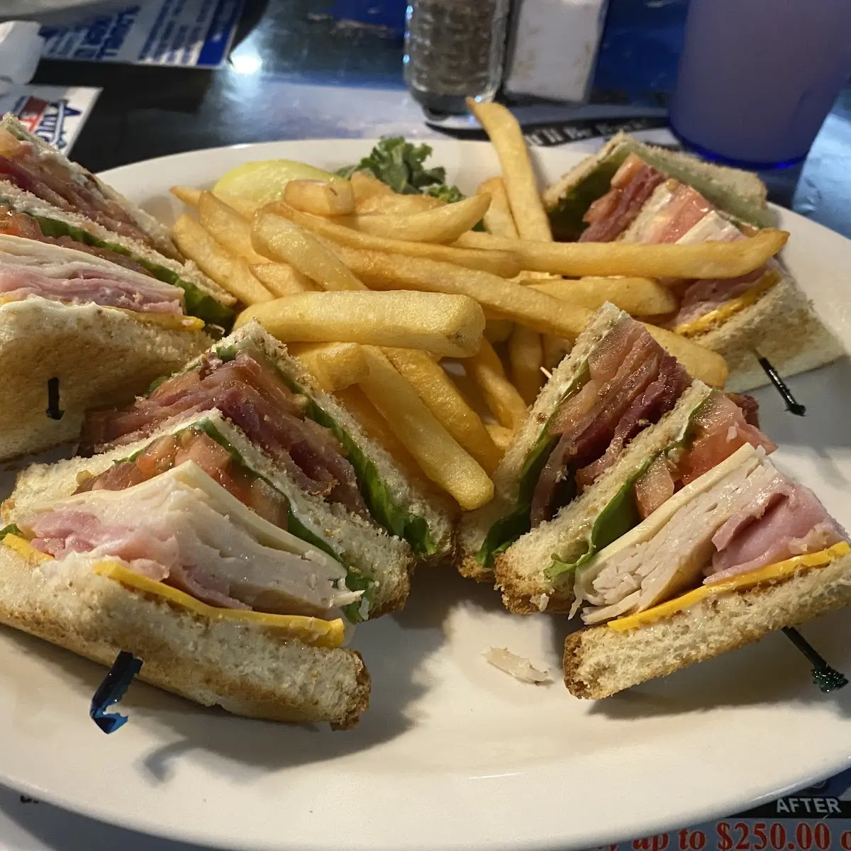 Club Sandwich with Fries