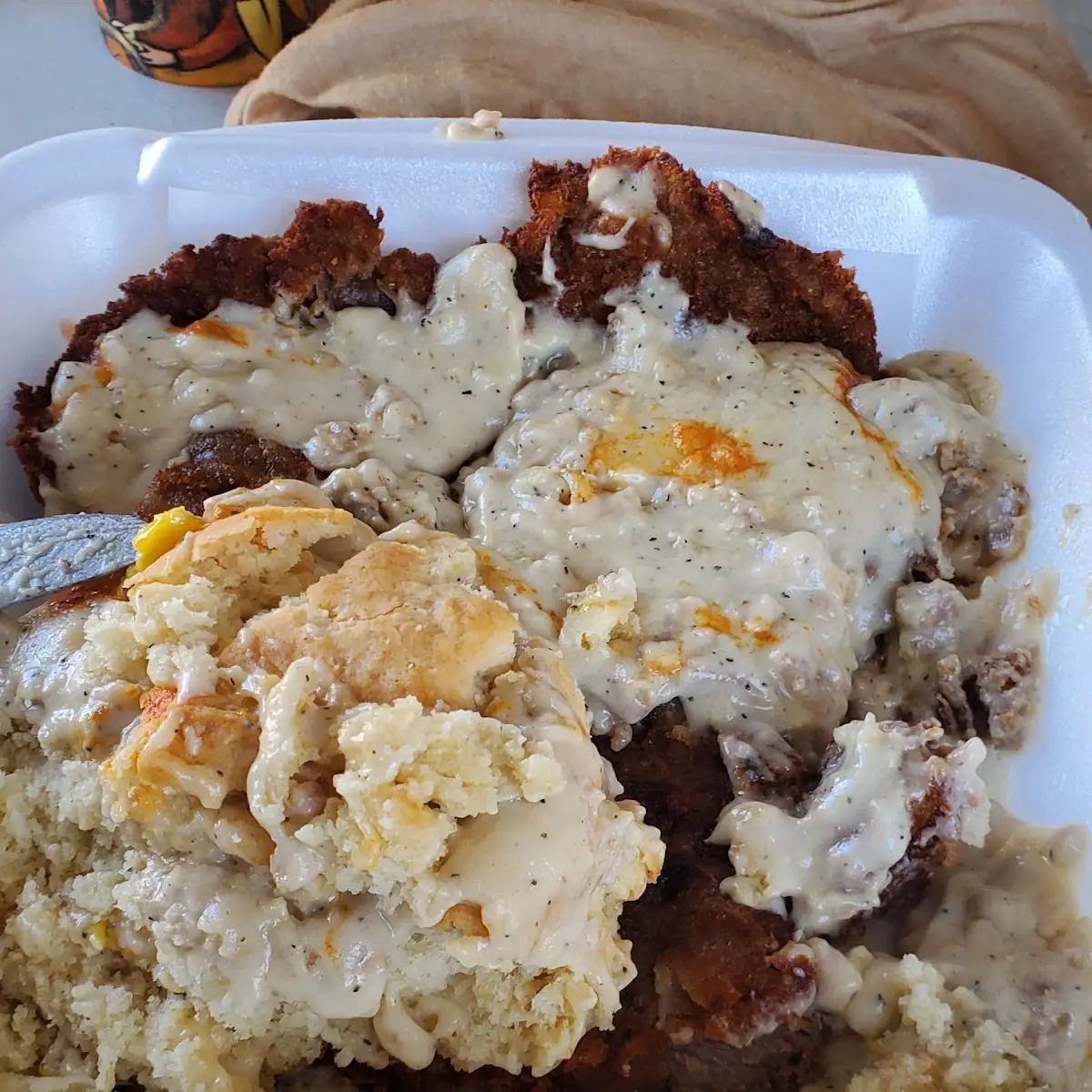 Country Fried Steak and Eggs