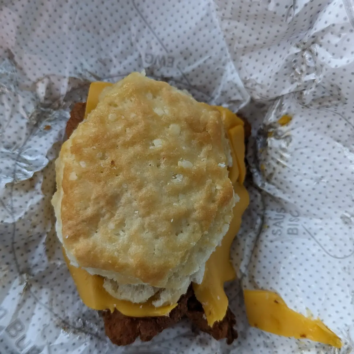 Chicken Biscuit with American Cheese
