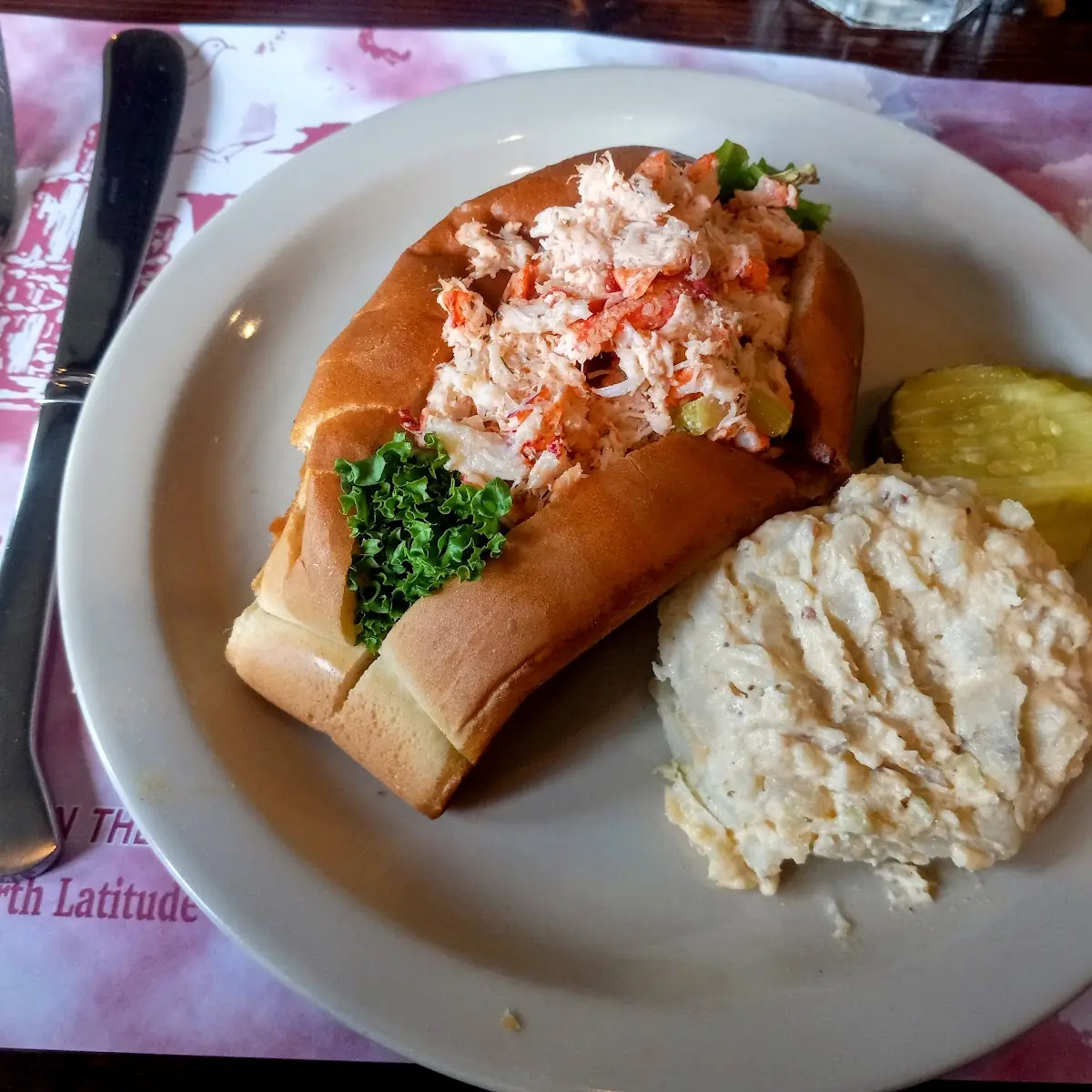 Lobster Roll with Potato Salad