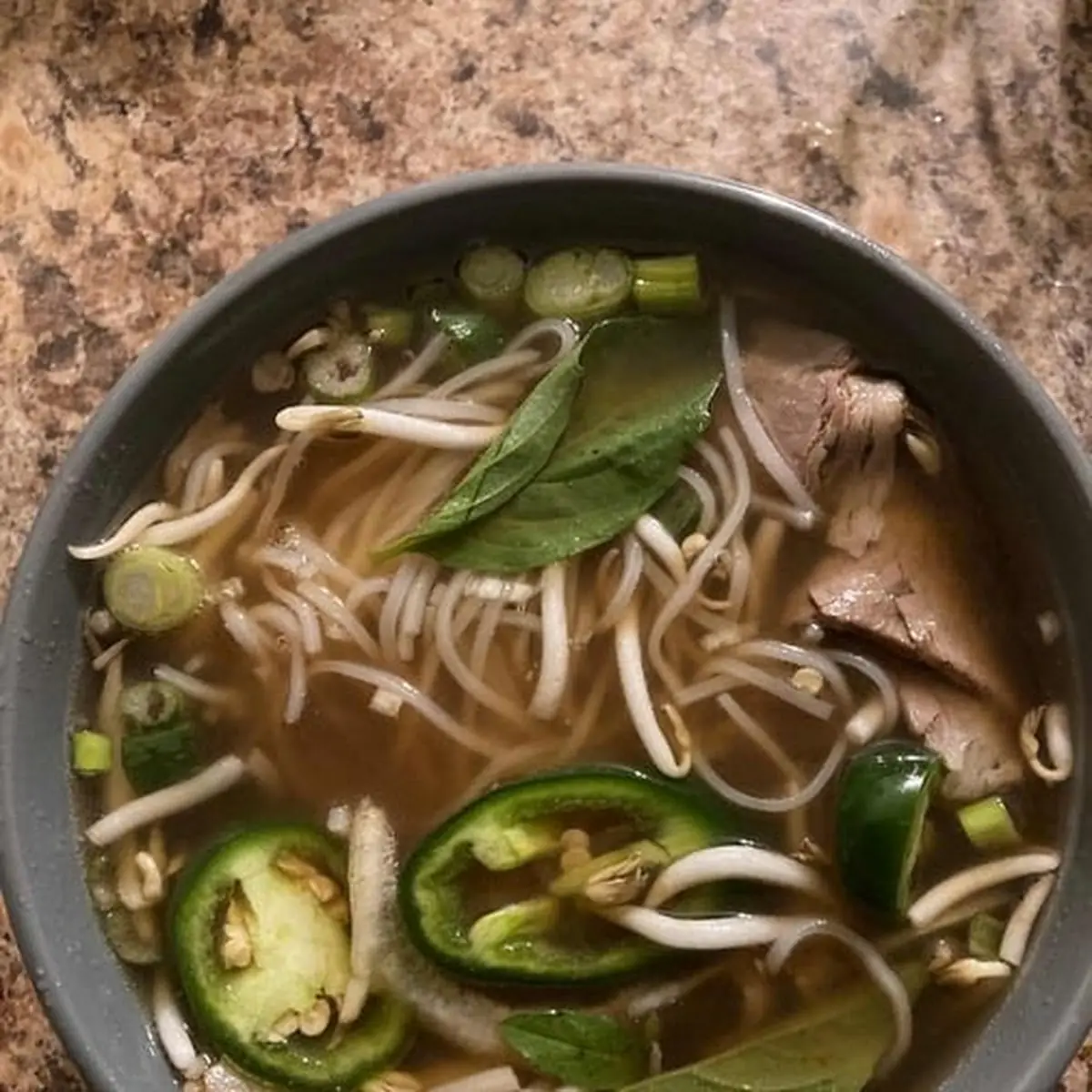 Pho with Sliced Rare Steak Brisket