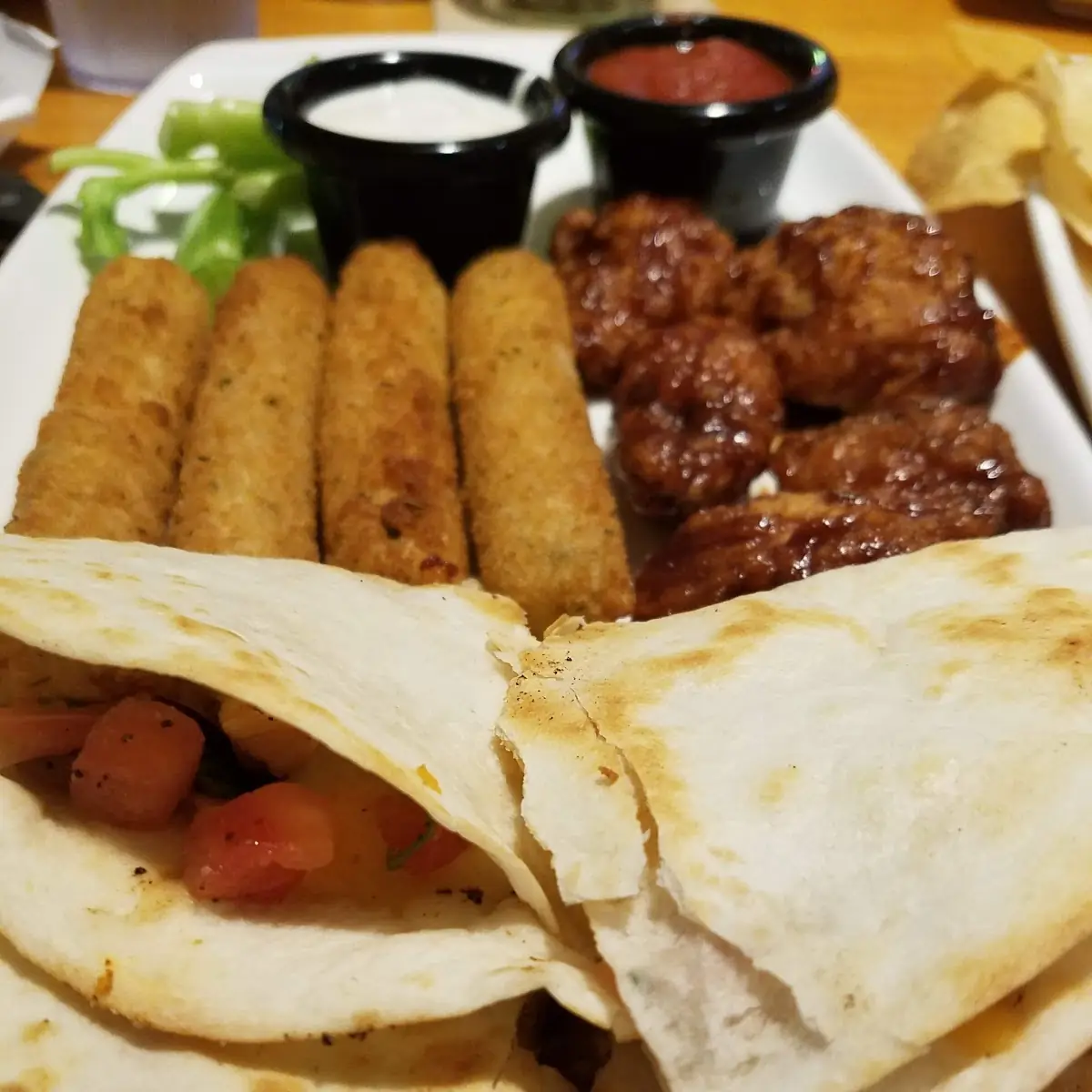 Quesadillas Cheese Sticks Boneless Buffalo Chicken