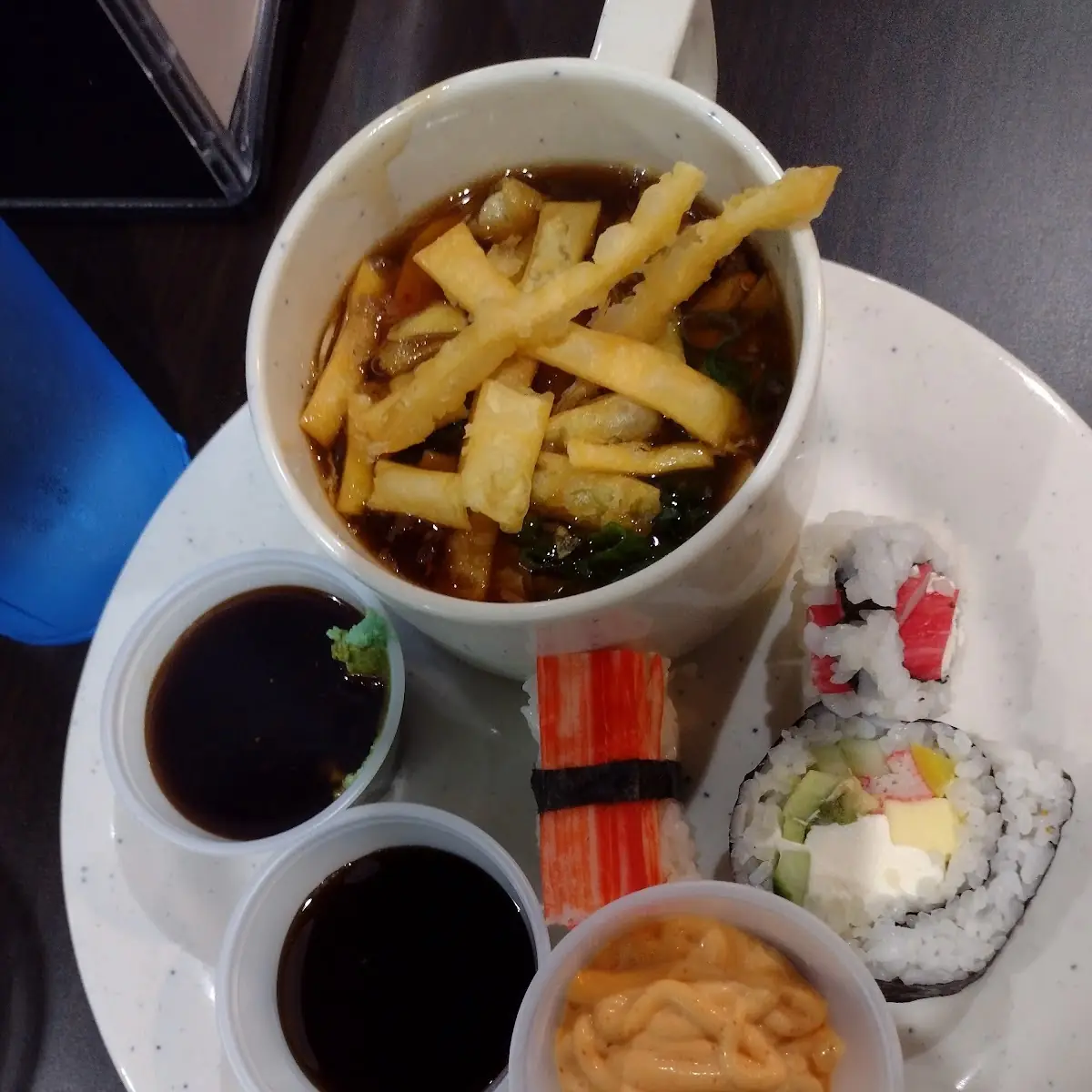 Hot & Sour Soup & Sushi