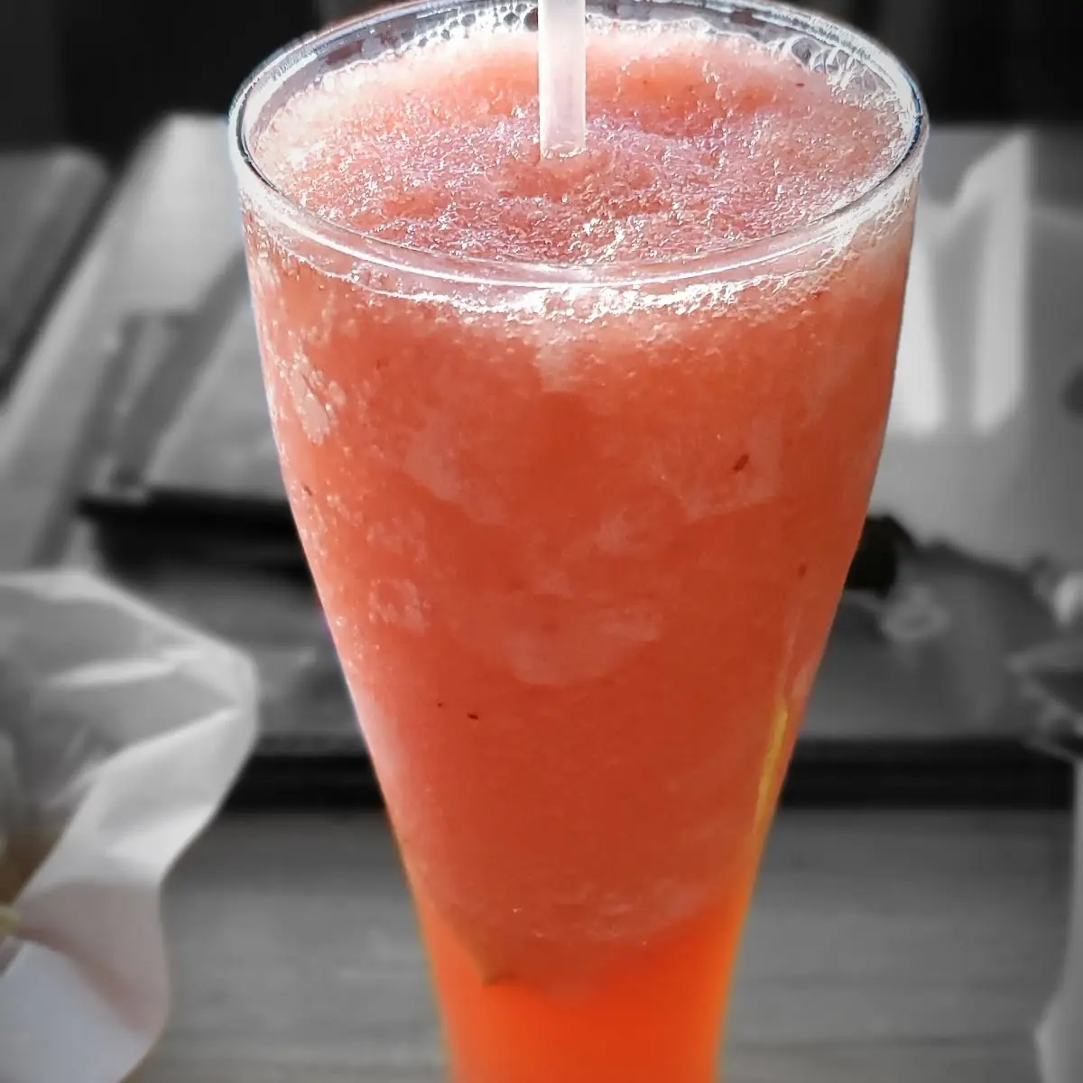 Strawberry Margarita on the Rocks