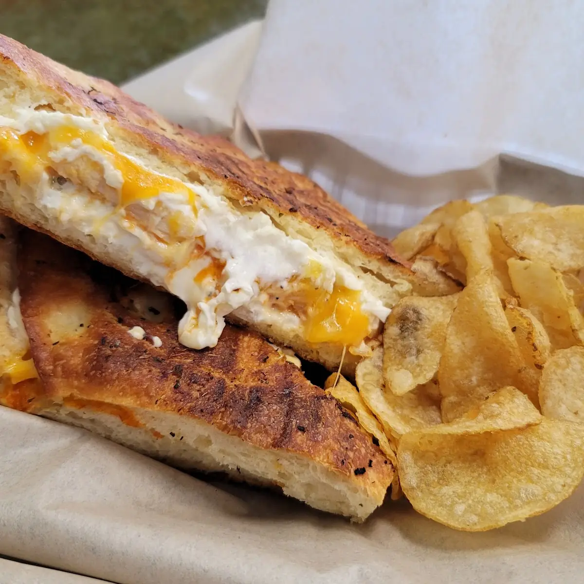 Buffalo Chicken Grilled Cheese