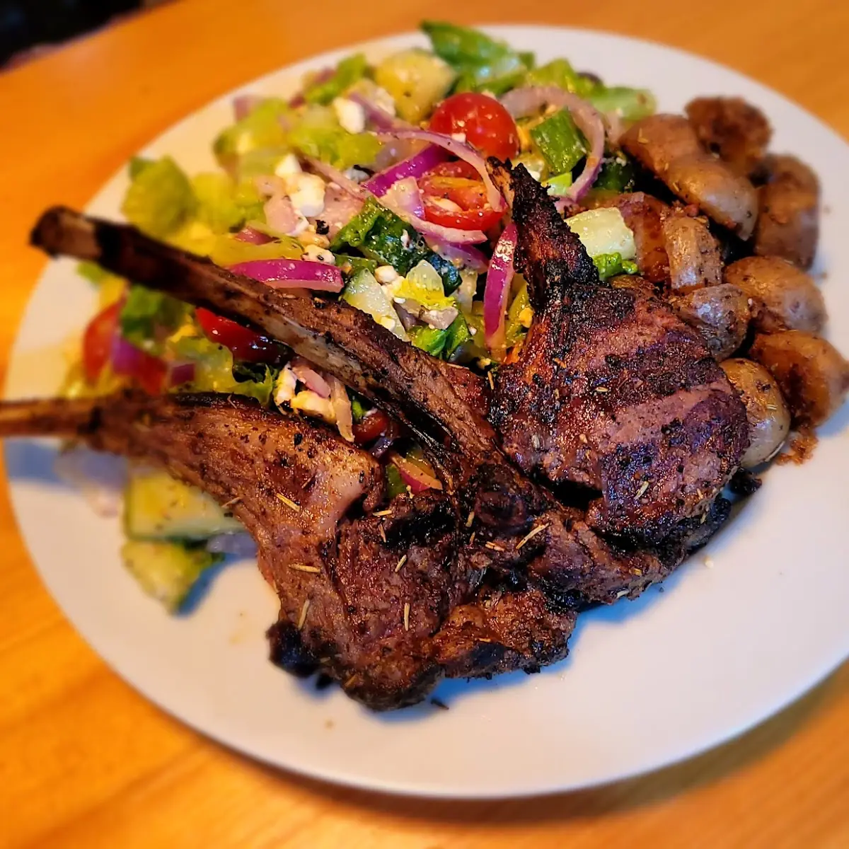 New Lamb Chops and Pasta Dinner