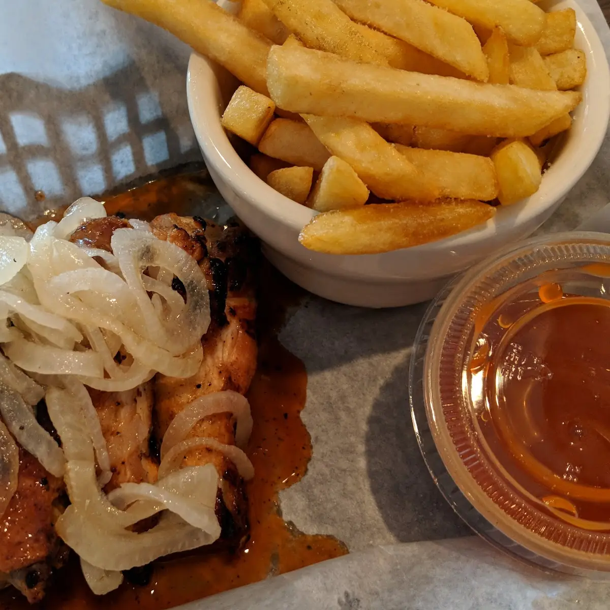 Grilled Jumbo Wings with Grilled Onions