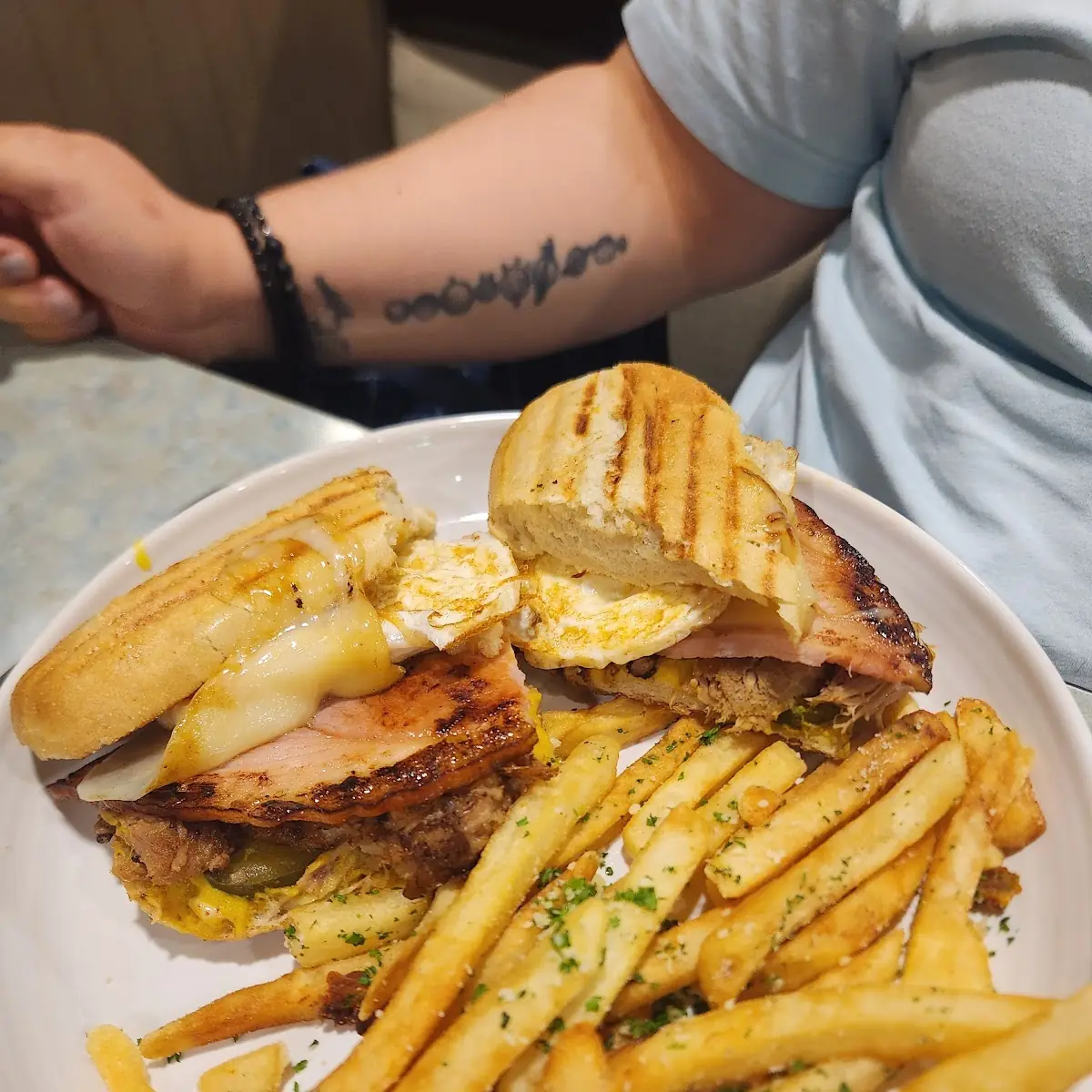 Runny Egg Cubano Sandwich