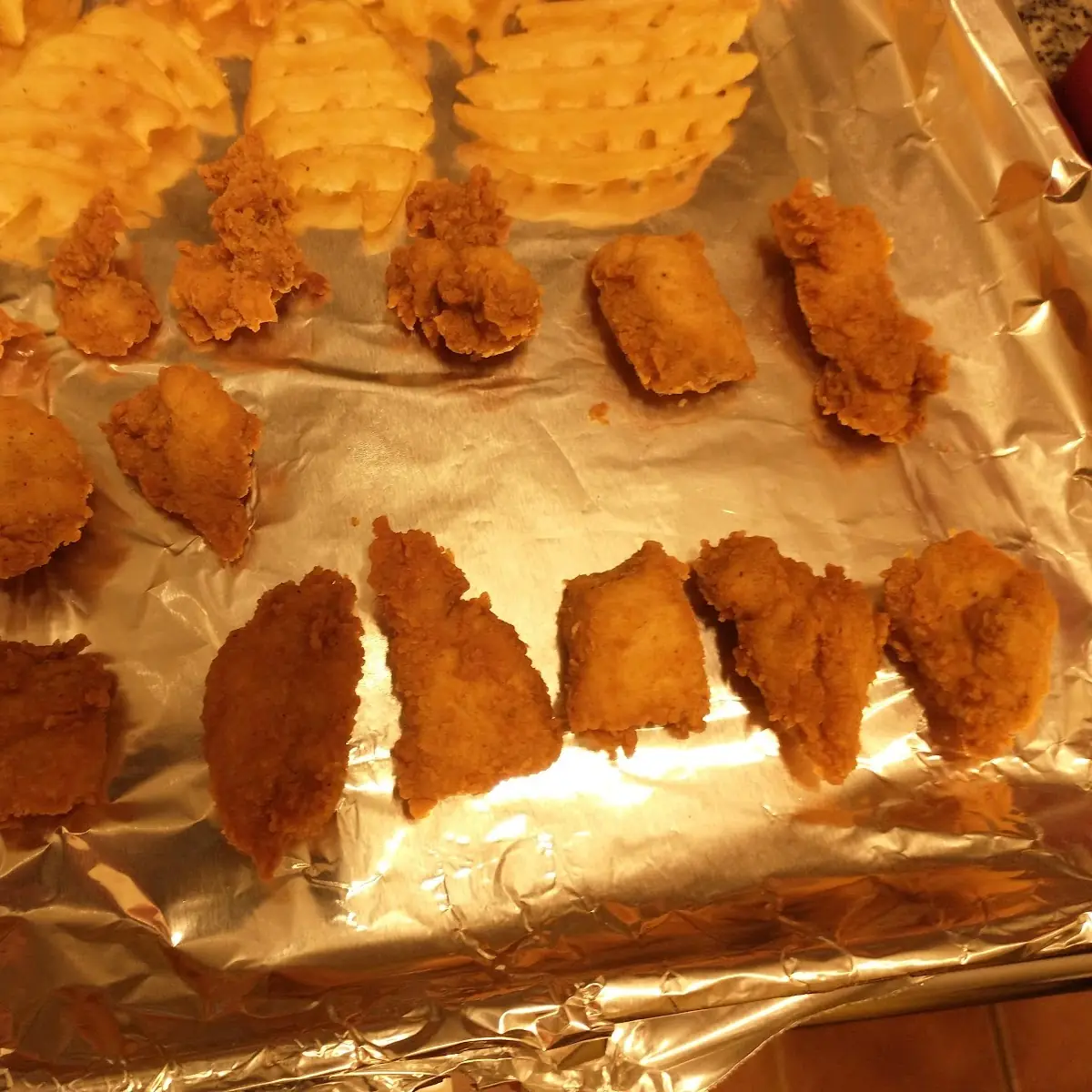 Chicken Nuggets 12 PC & Waffle Fries