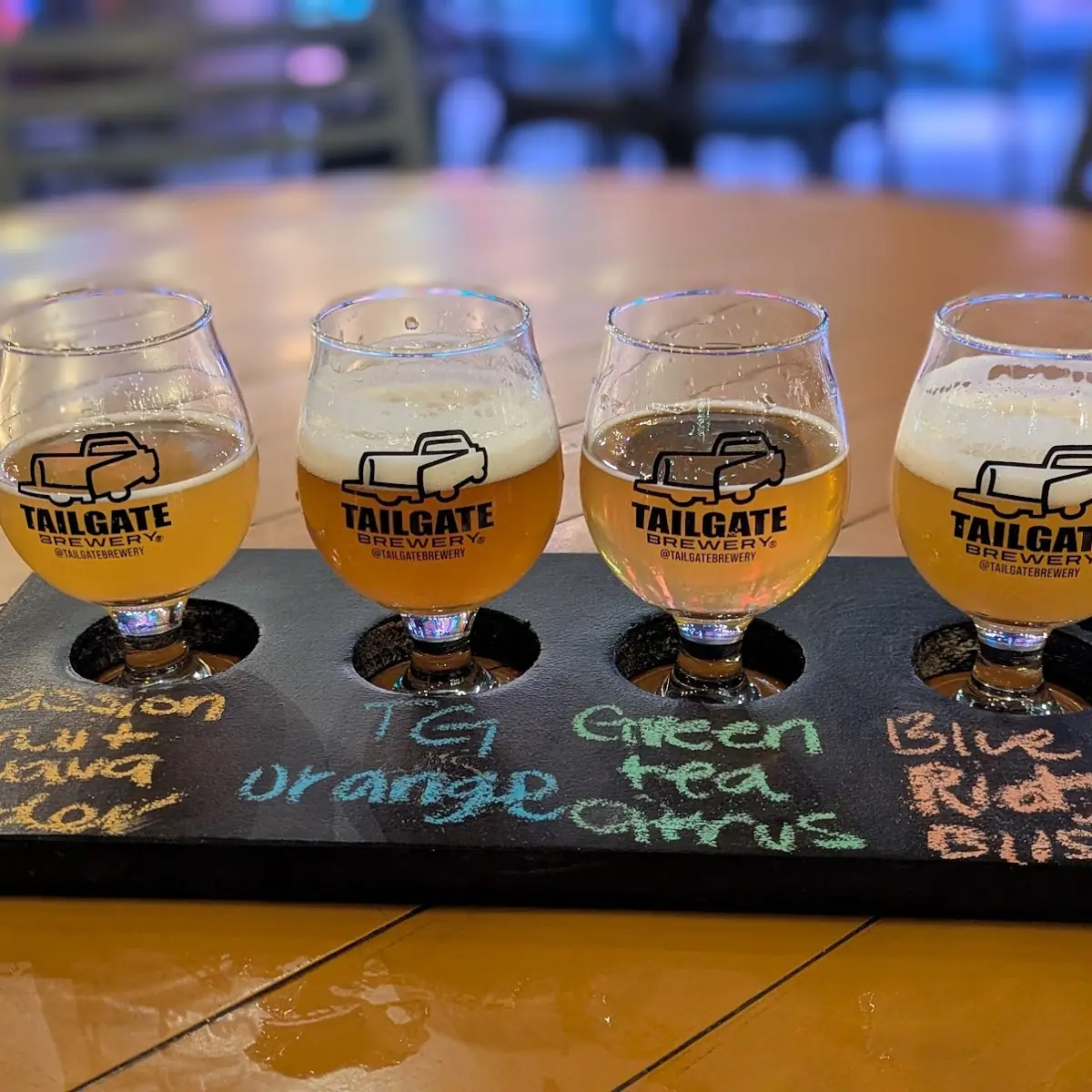 Beer Flight with Varied Pours