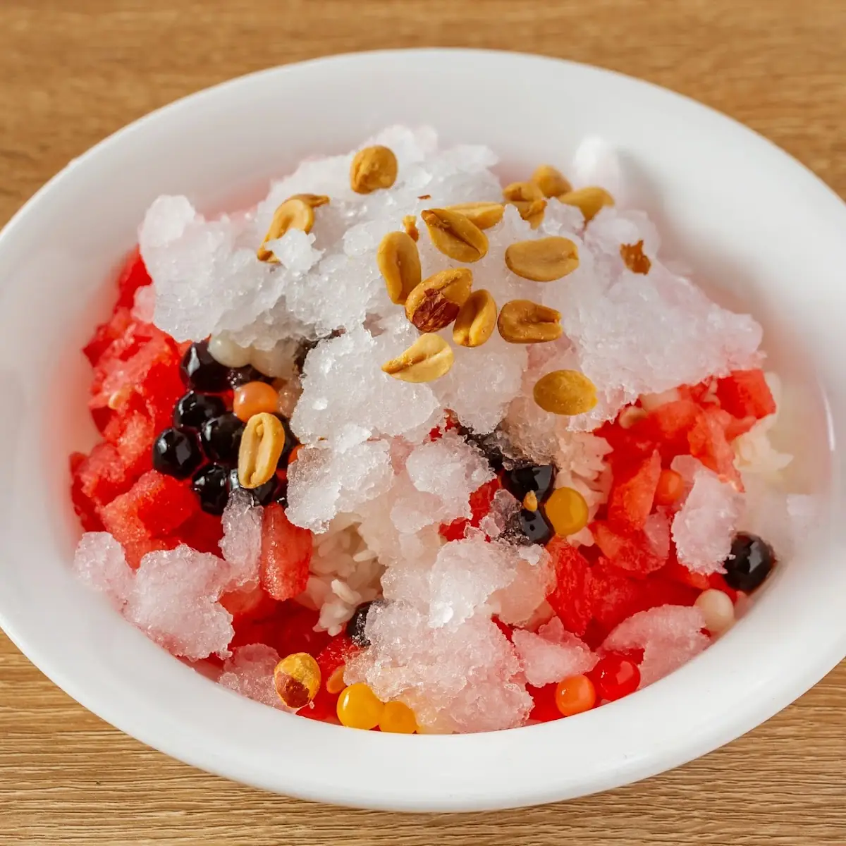 Icy Sticky Rice with Watermelon
