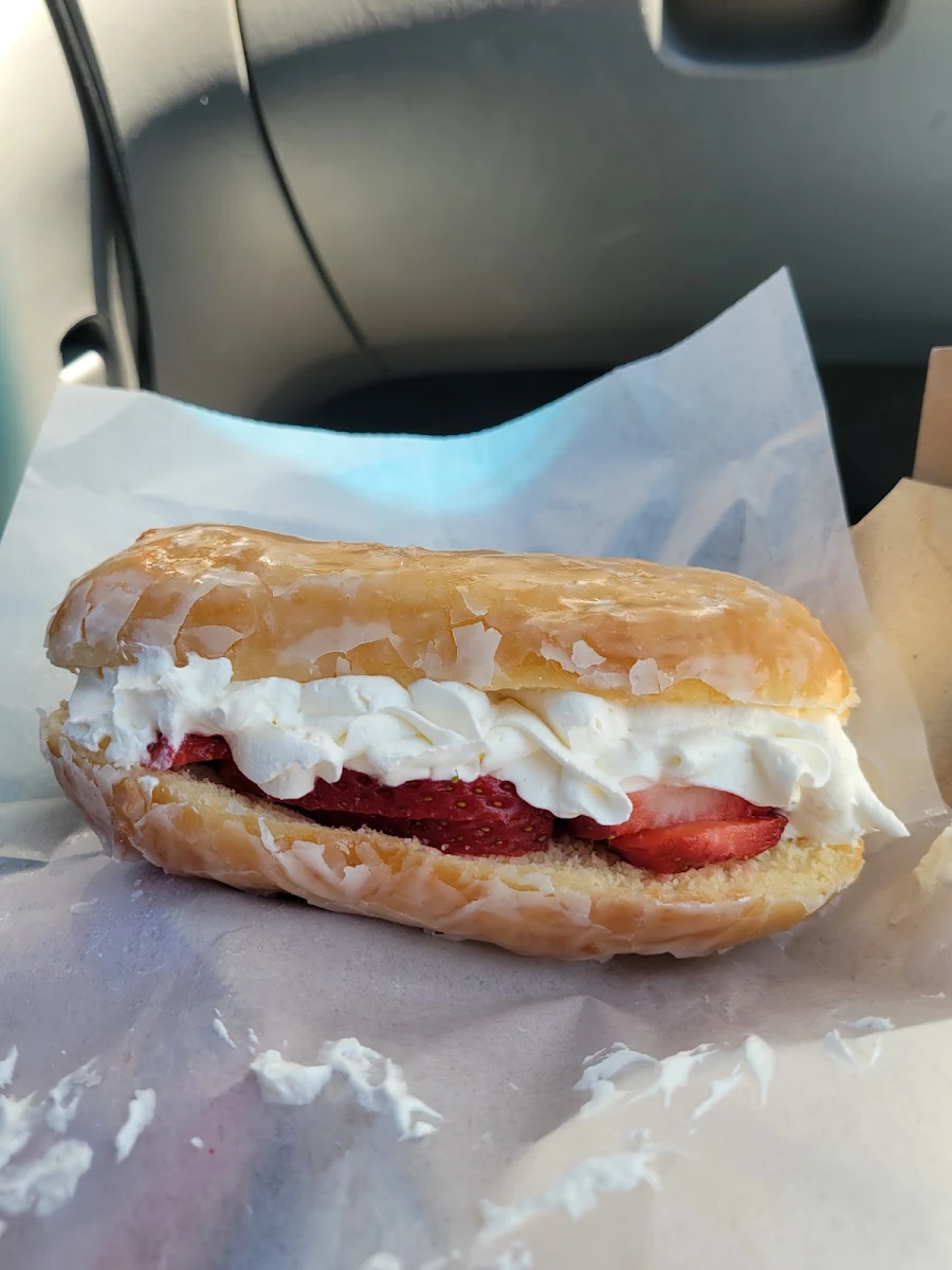 Strawberry and Cream Doughnut