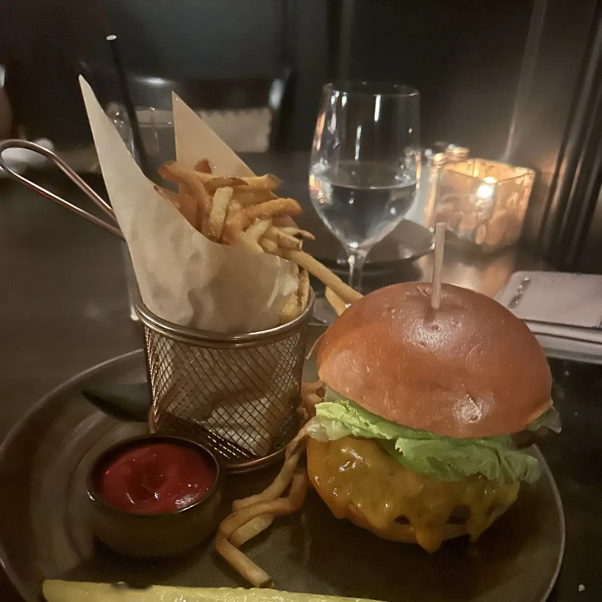 Bacon Cheeseburger with French Fries
