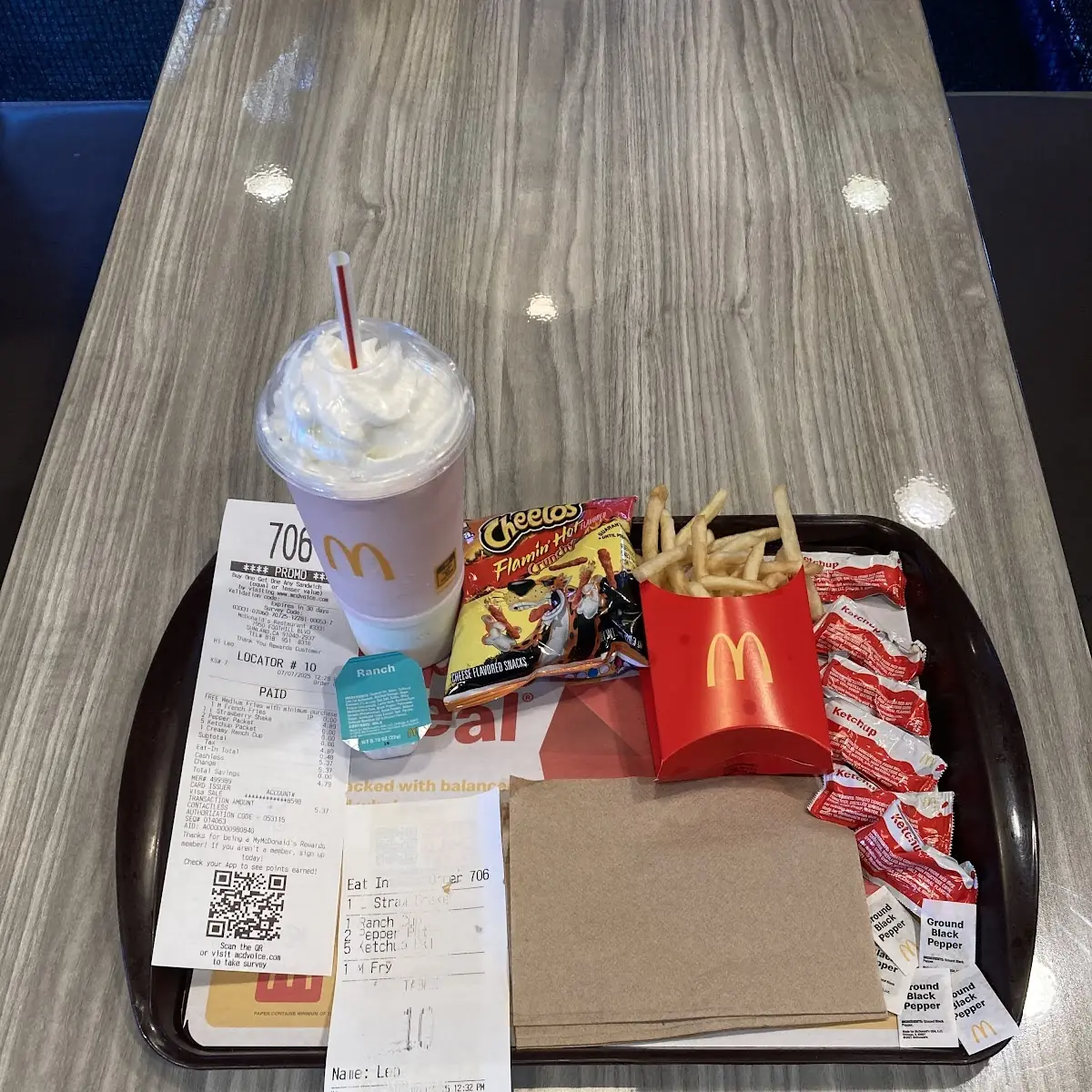 Medium Fries Coke and Chicken Big Mac