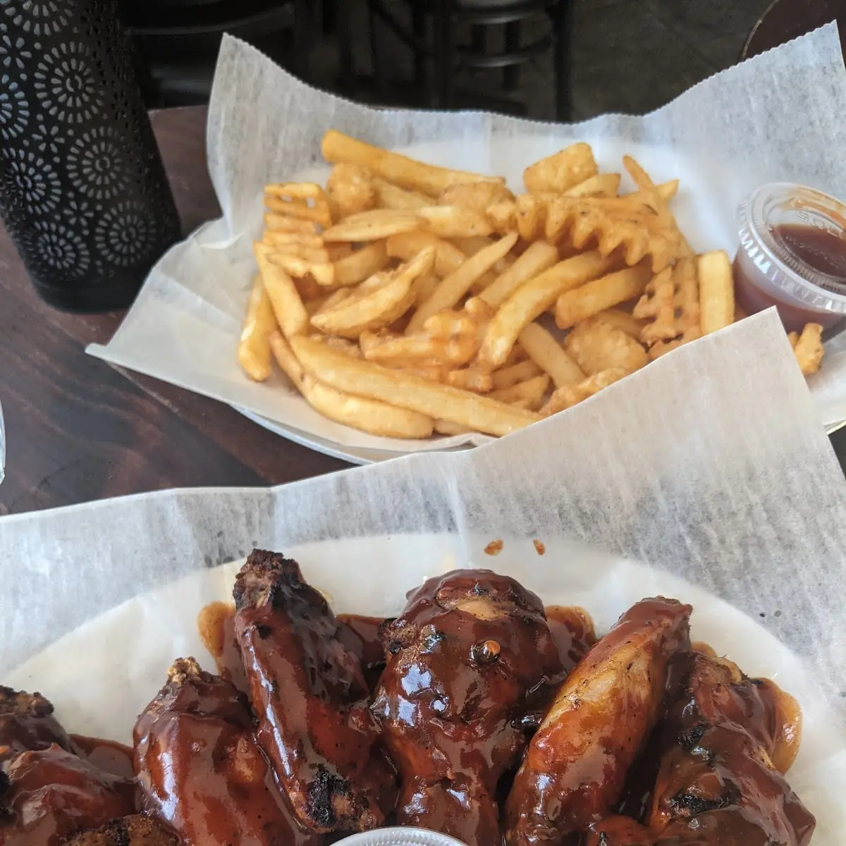 Sauced Chicken Wings with Ranch Dressing