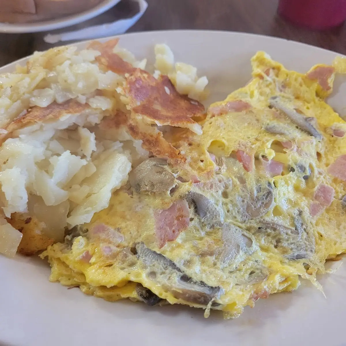 Ham Cheese and Mushroom Omelet