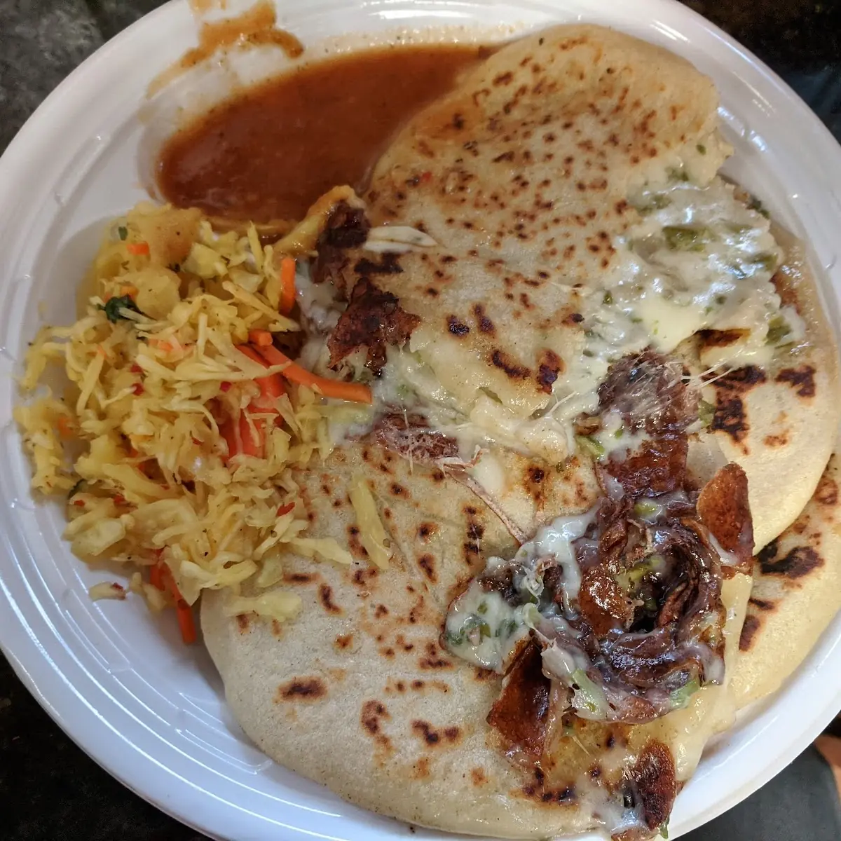 Cheese with Loroco Pupusas and Mixed Pupusas