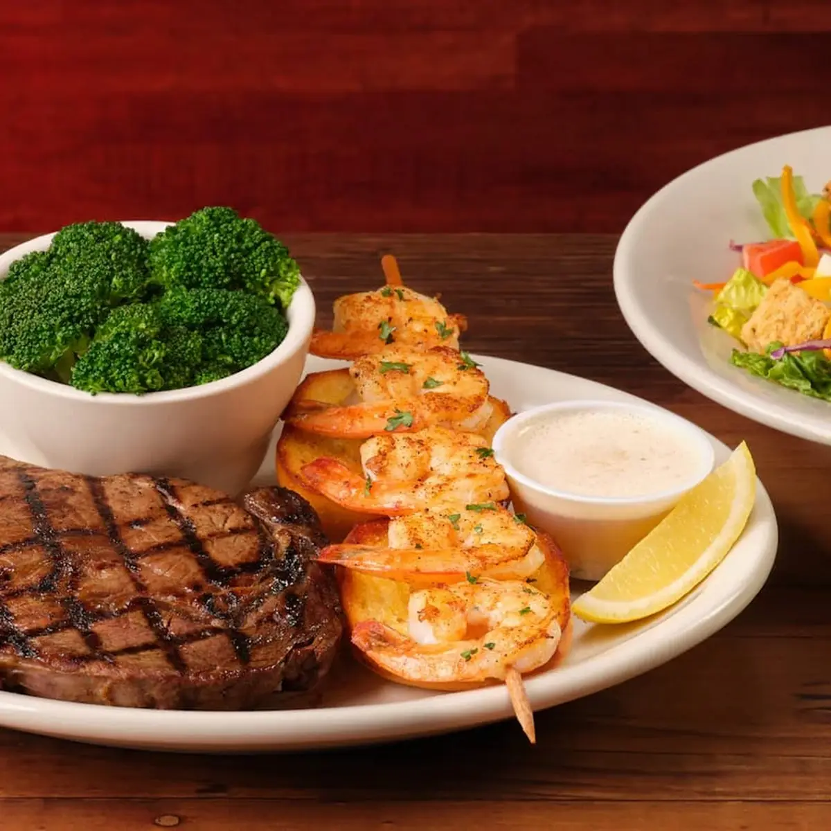 Sirloin & Grilled Shrimp Combo with 2 Sides