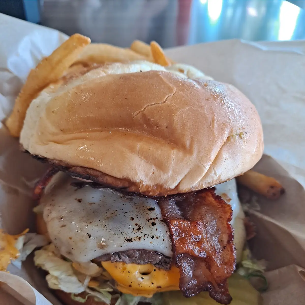 The Bleu Bacon Burger