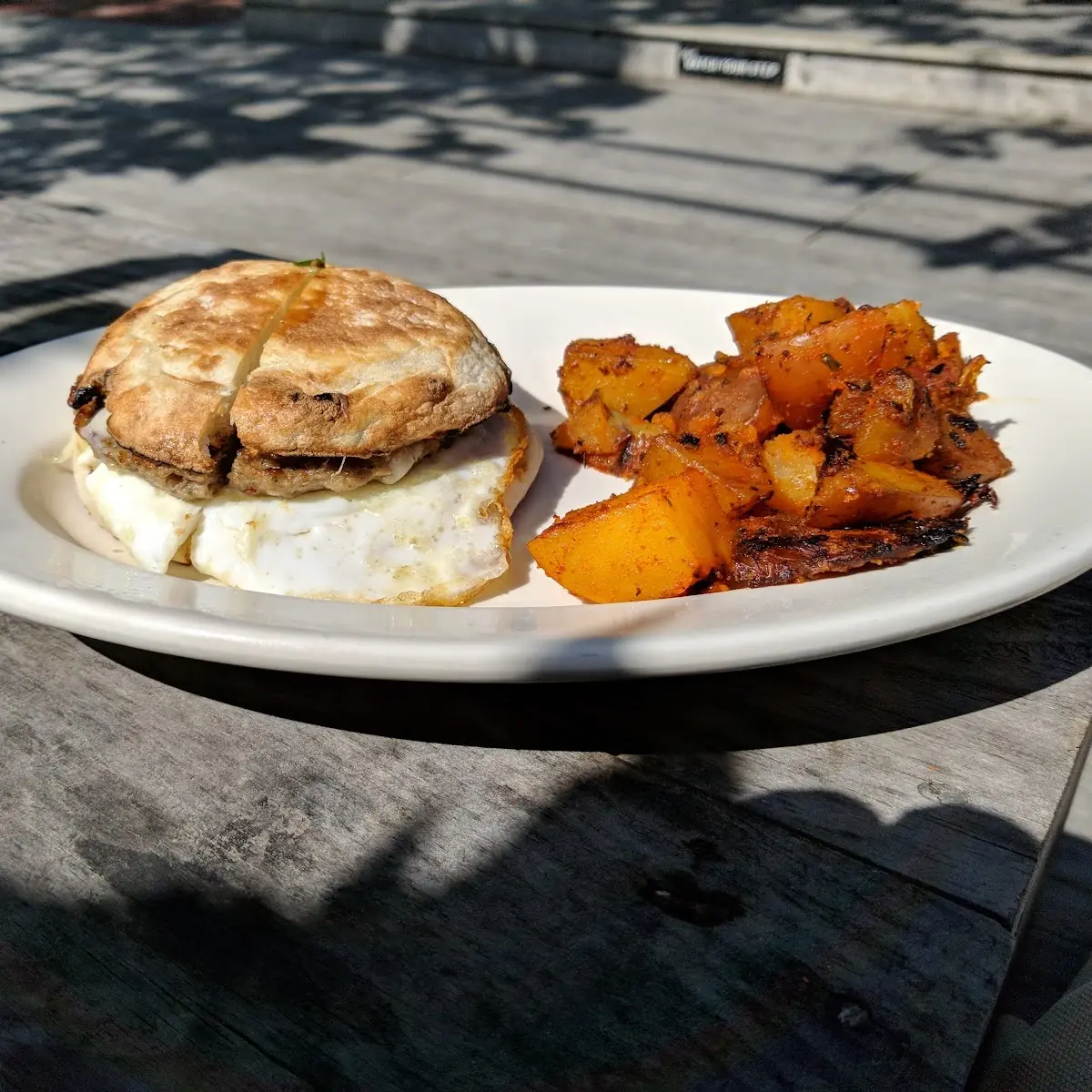 Breakfast Sandwich with Homefries
