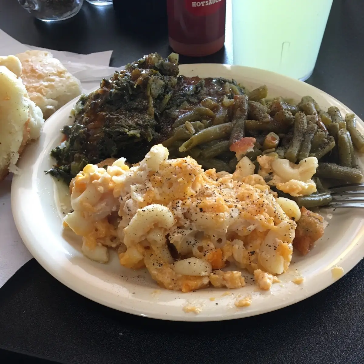 Mac and Cheese Greens Green Beans