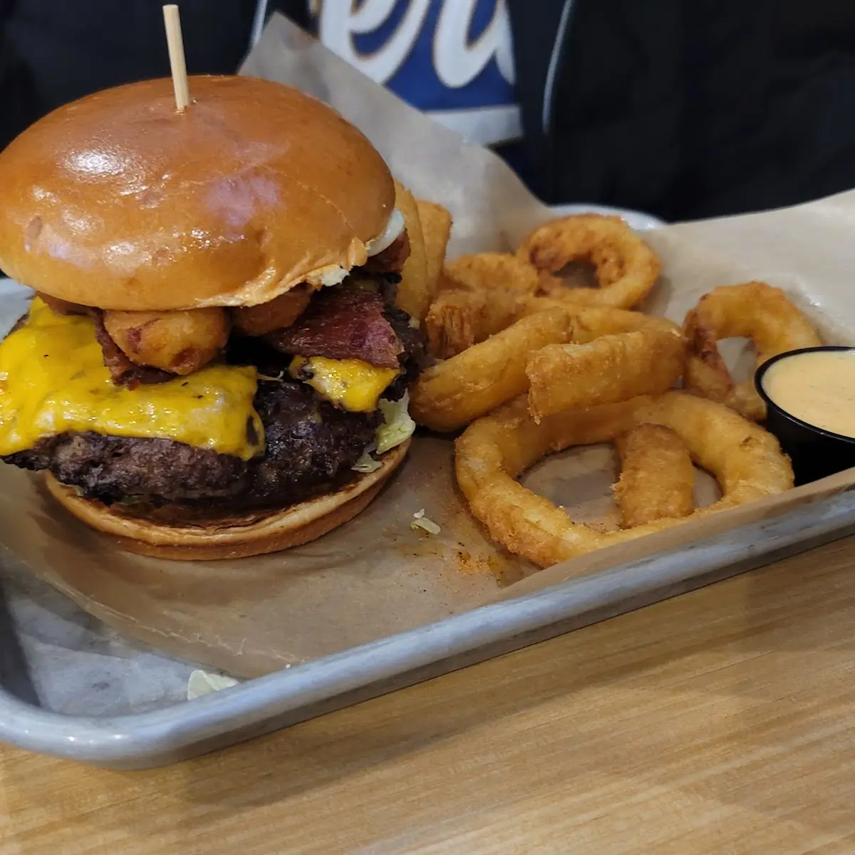 Cheese Curd Bacon Burger
