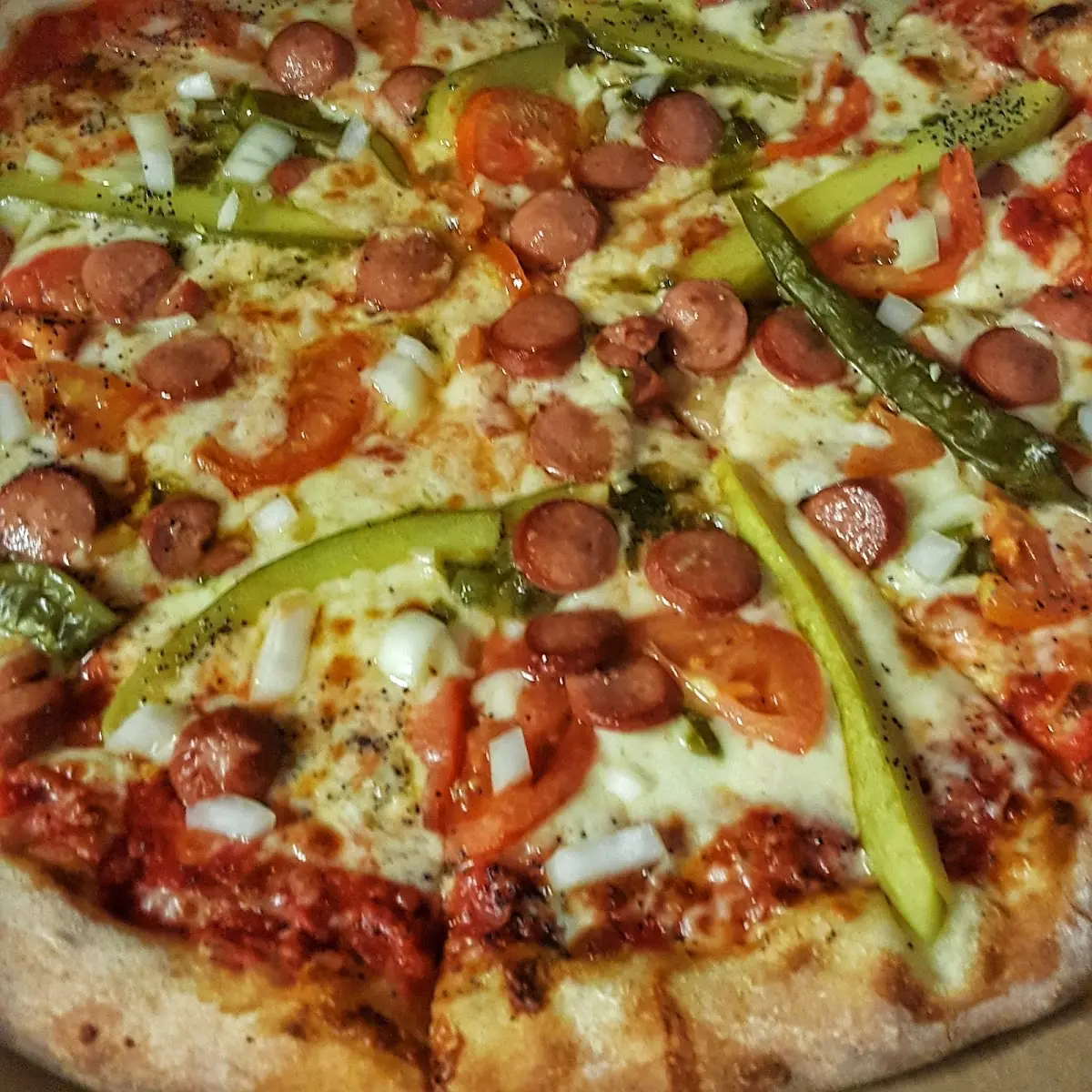 Chicago Hot Dog Pizza