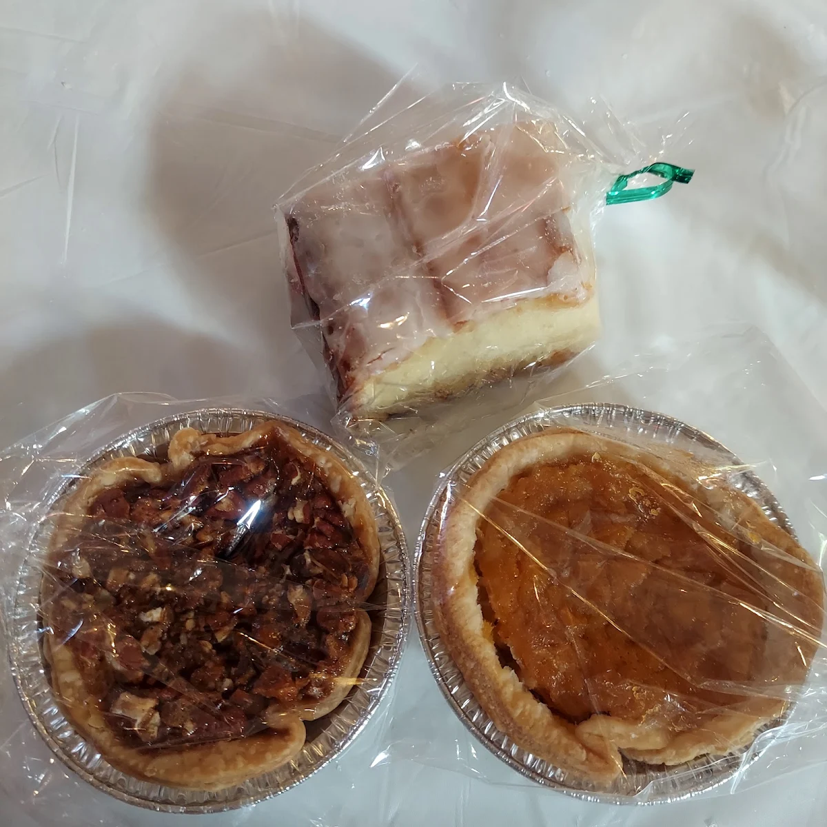 Mini Pecan Pie Lemon Cake and Sweet Potato Pie
