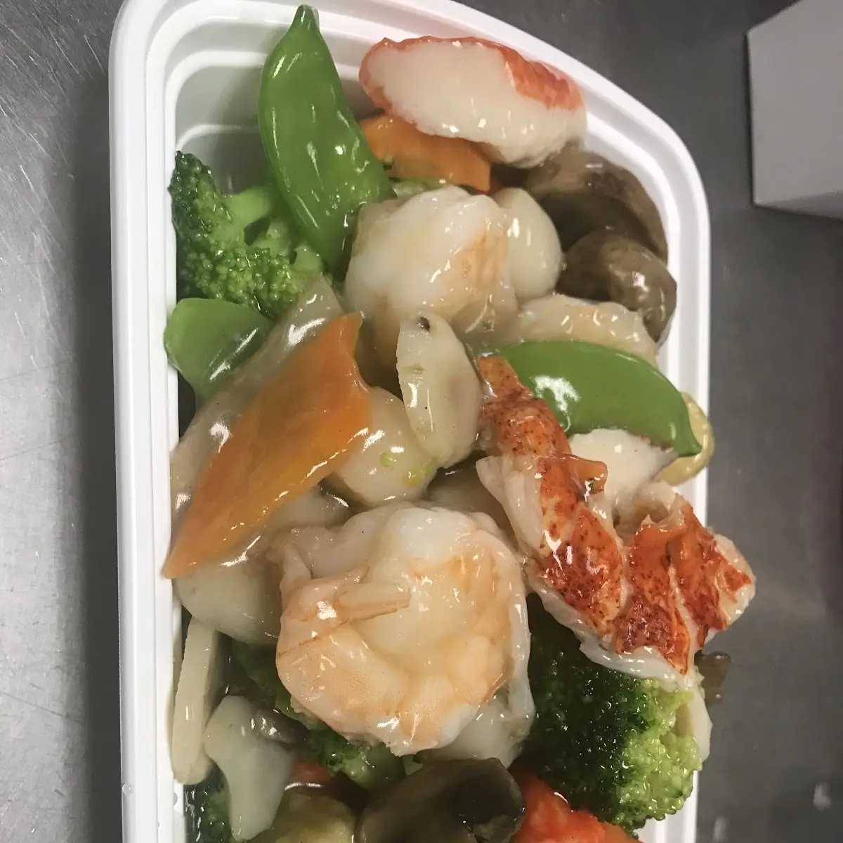 Triple Delight in Garlic Sauce