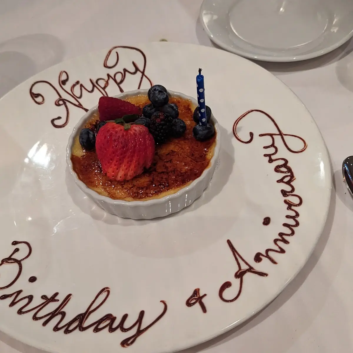 Creme Brulee with Mixed Fruit