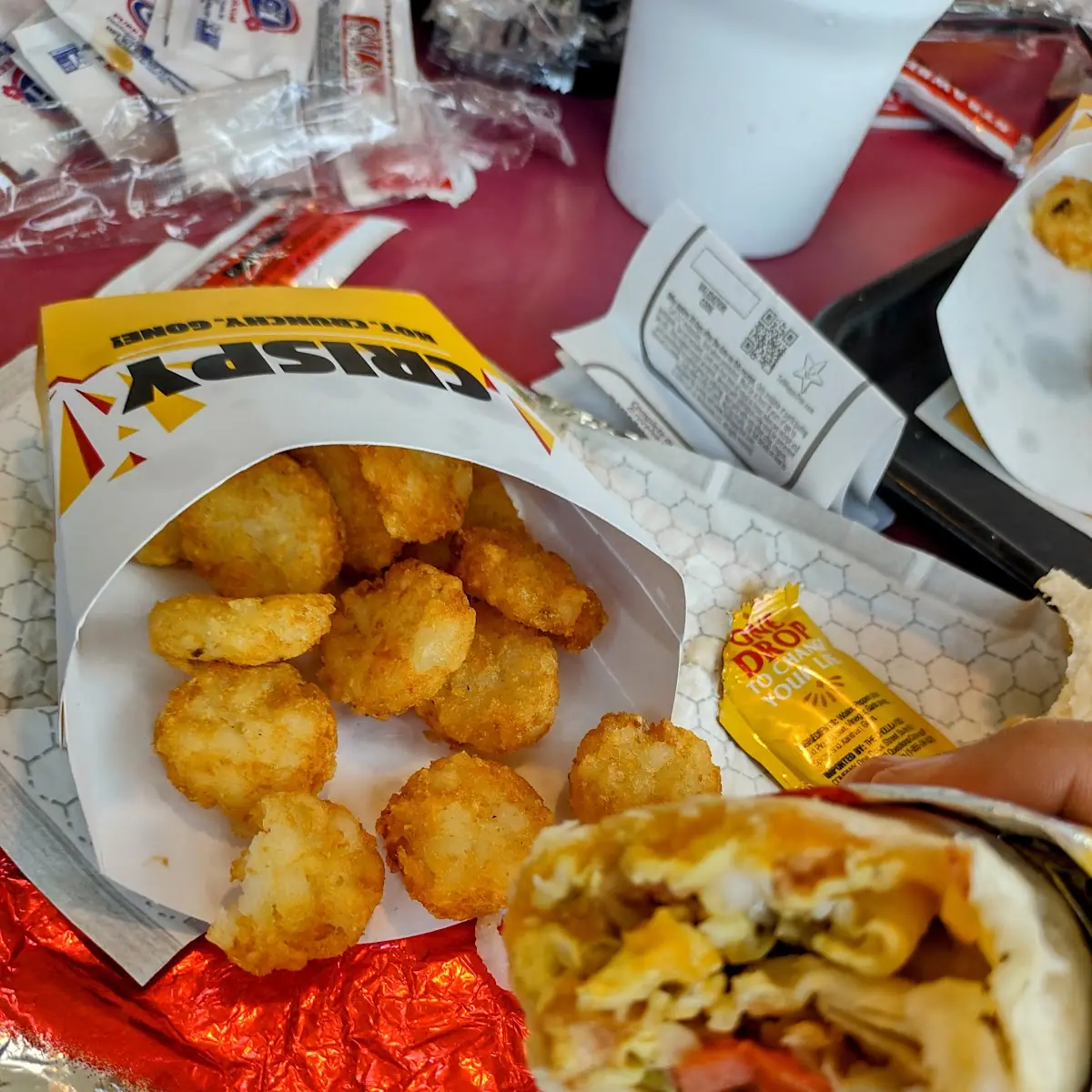 Hash Browns and Breakfast Burrito