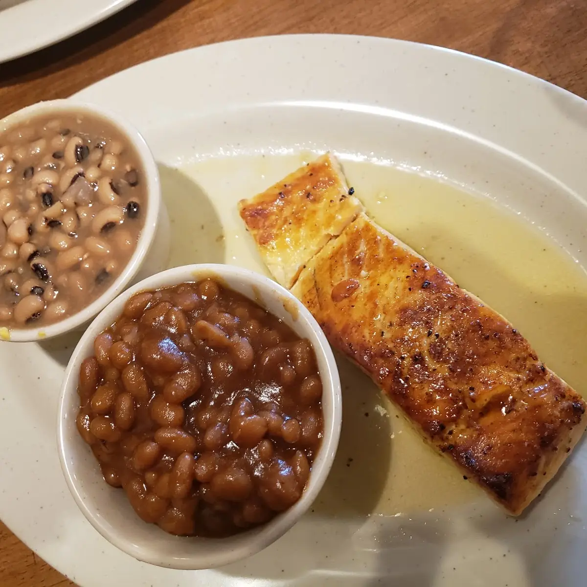 Salmon Red Beans Black Eyed Peas