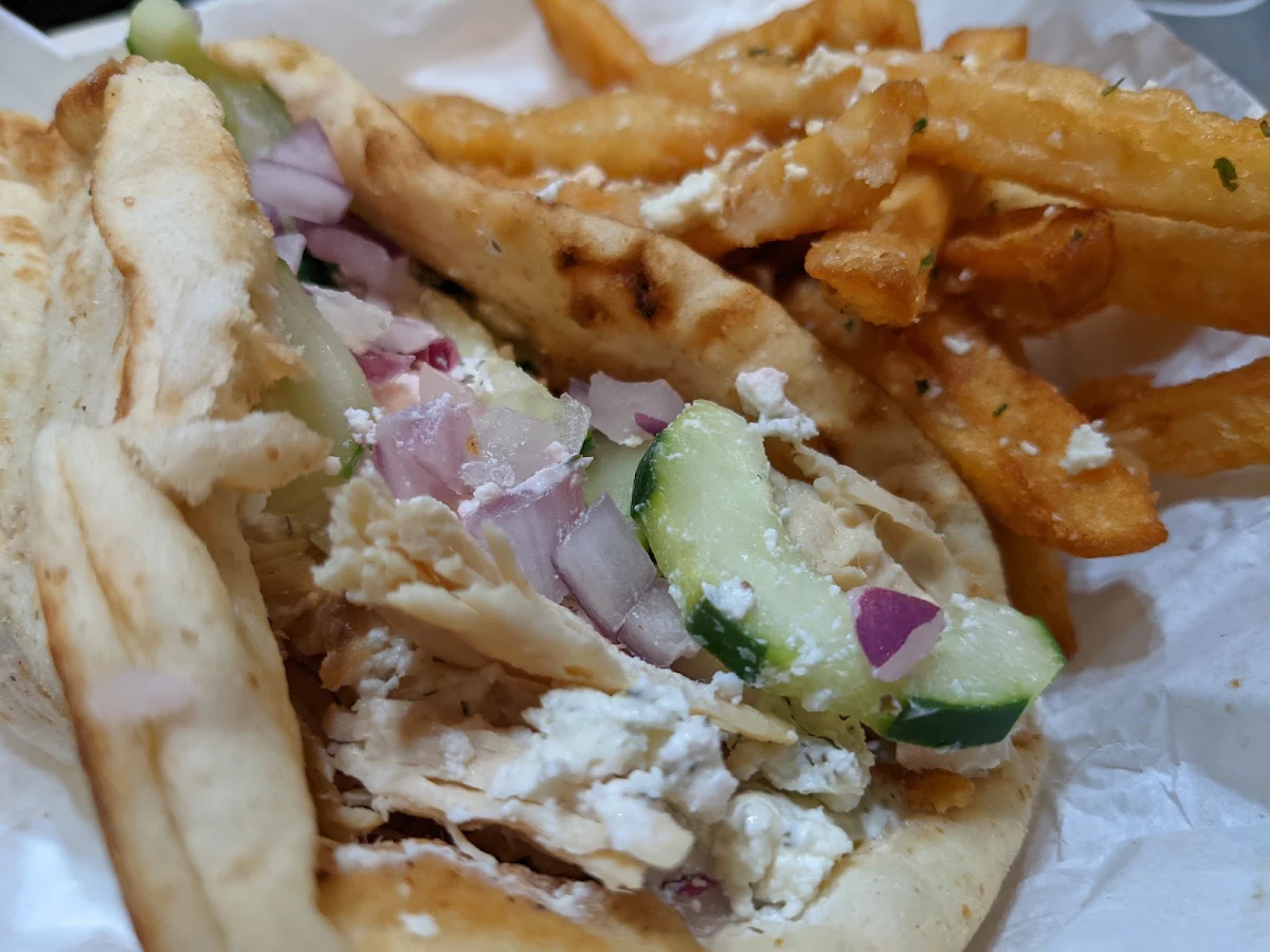 Chicken Gyro with Fries