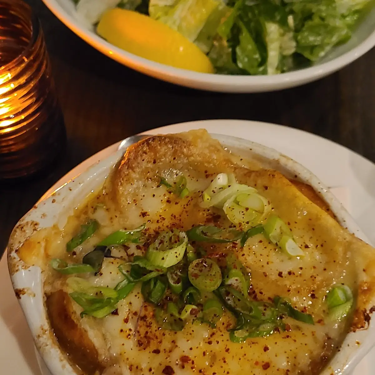 French Onion Soup & Half Salad