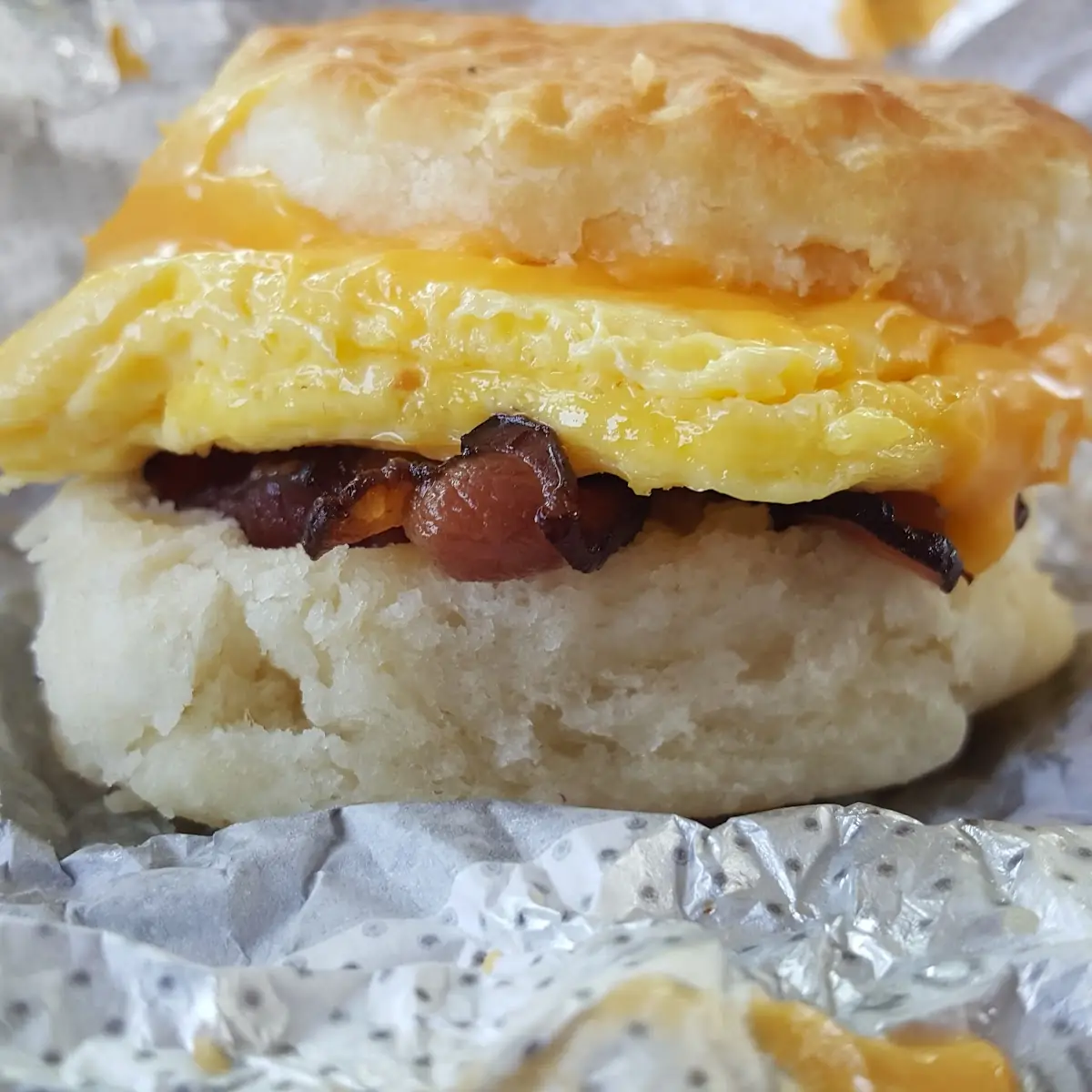 Egg Sausage and Cheese Biscuit