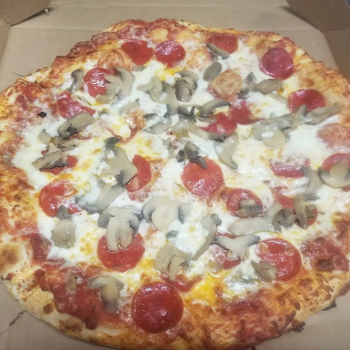 Pepperoni and Mushroom Pizza
