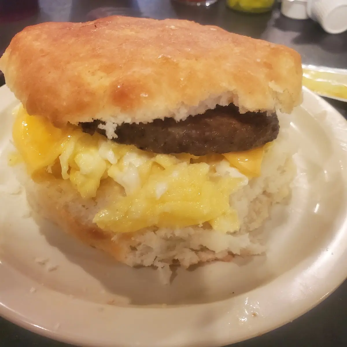 Sausage Egg and Cheese Biscuit
