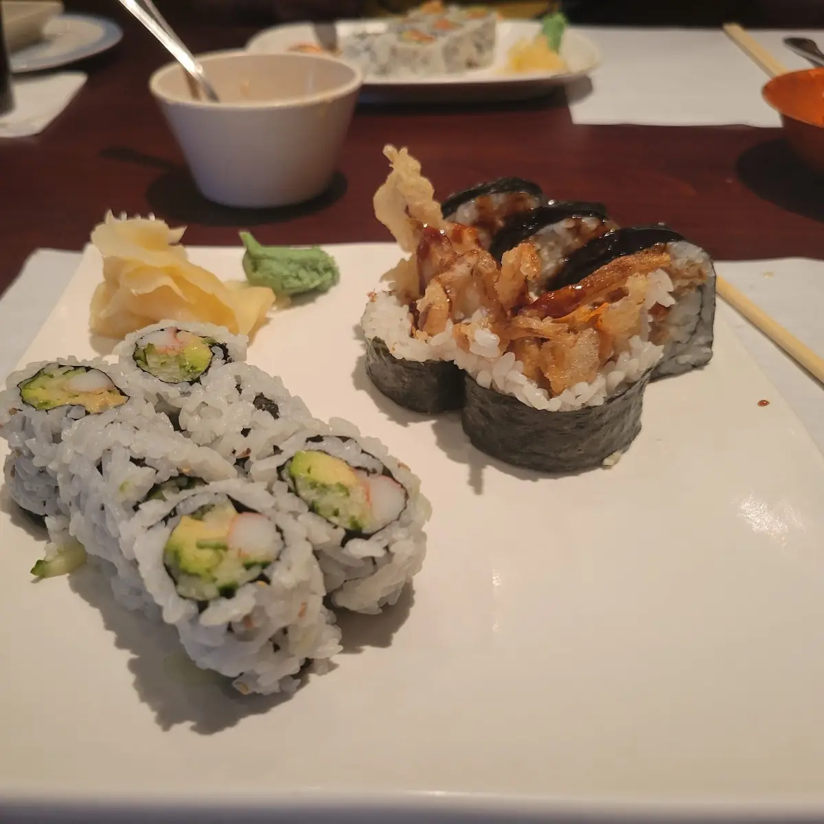 Spider Roll and California Roll